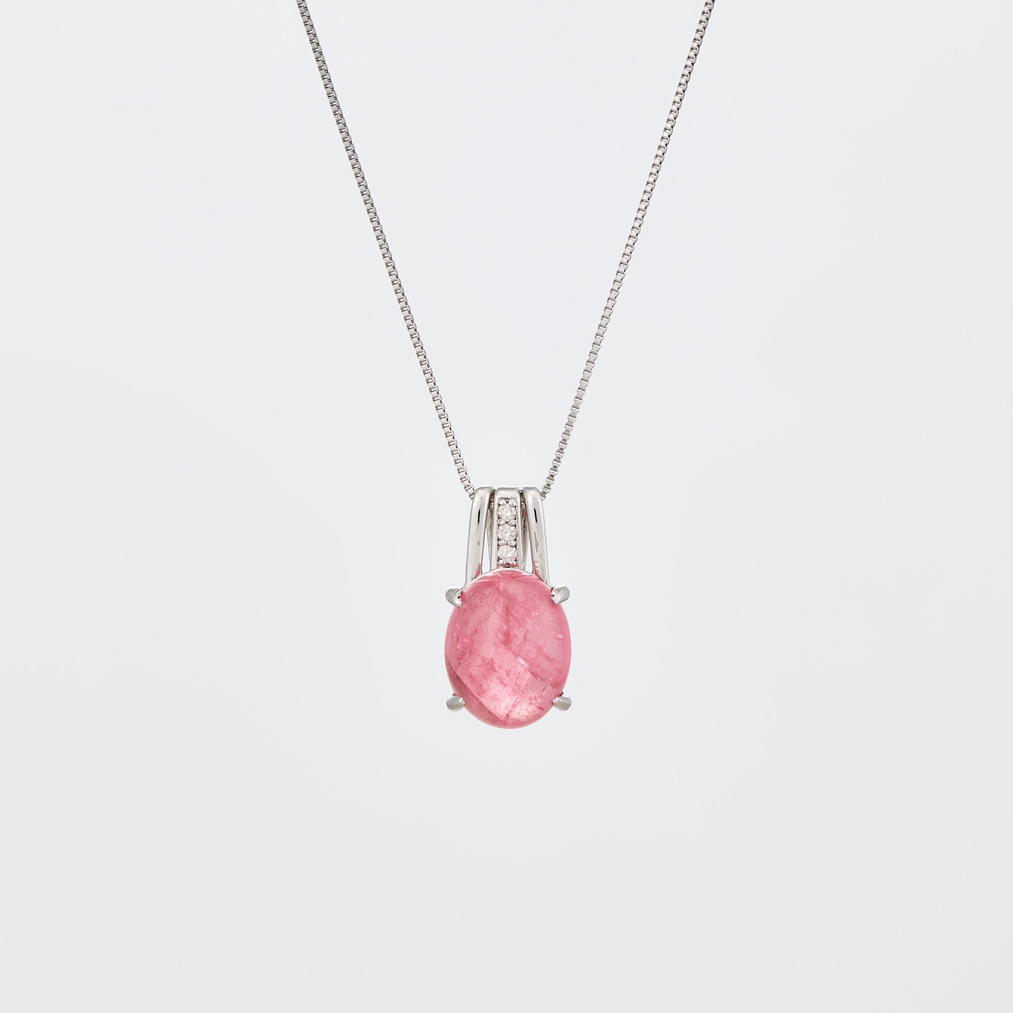 ロードクロサイト/ダイヤモンド プラチナネックレス(3.5カラット)《25V02109》