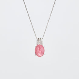 ロードクロサイト/ダイヤモンド プラチナネックレス(3.5カラット)《25V02109》