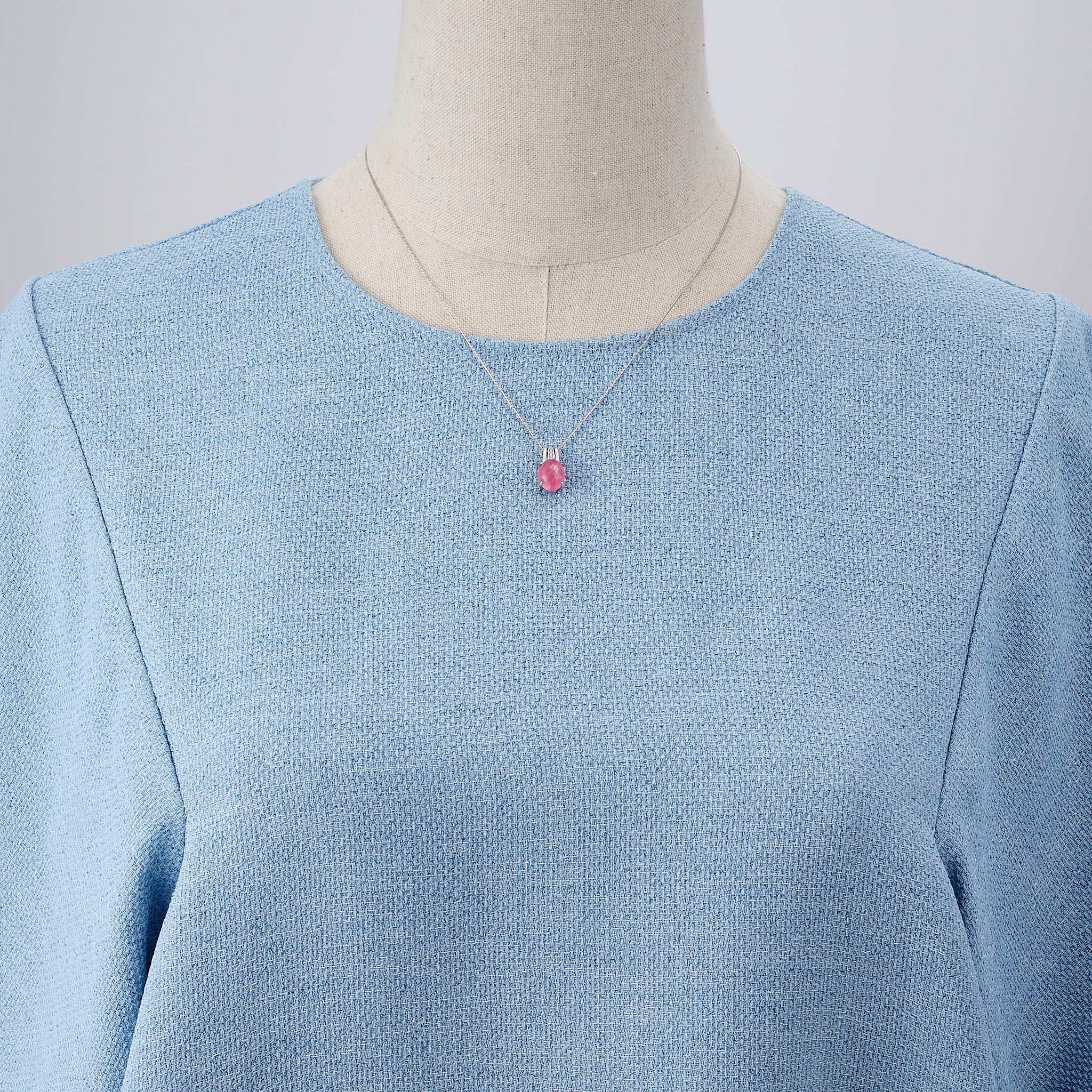 ロードクロサイト/ダイヤモンド プラチナネックレス(3.5カラット)《25V02109》