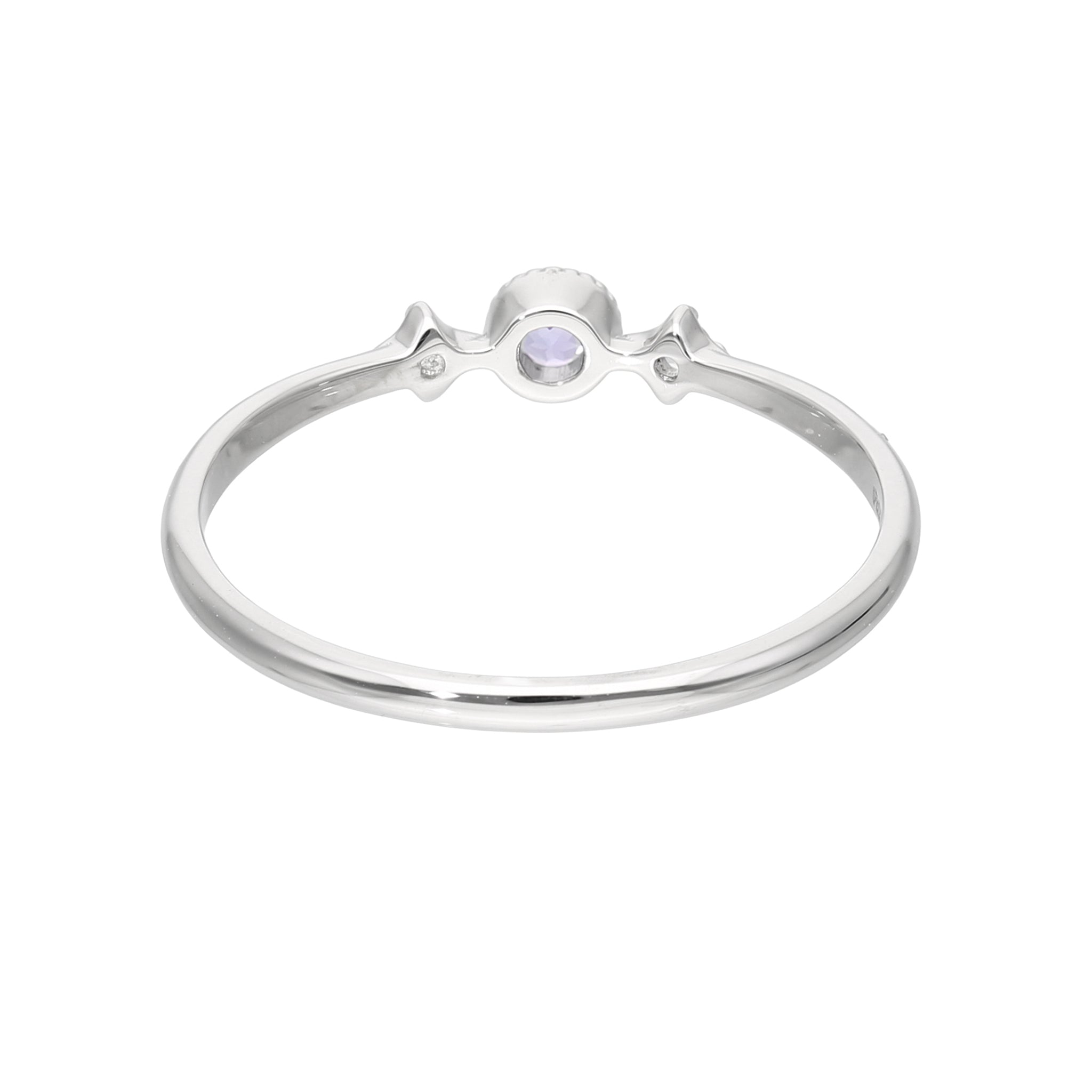 タンザナイト/ホワイトトパーズ プラチナリング(12月誕生石)《25V02208》