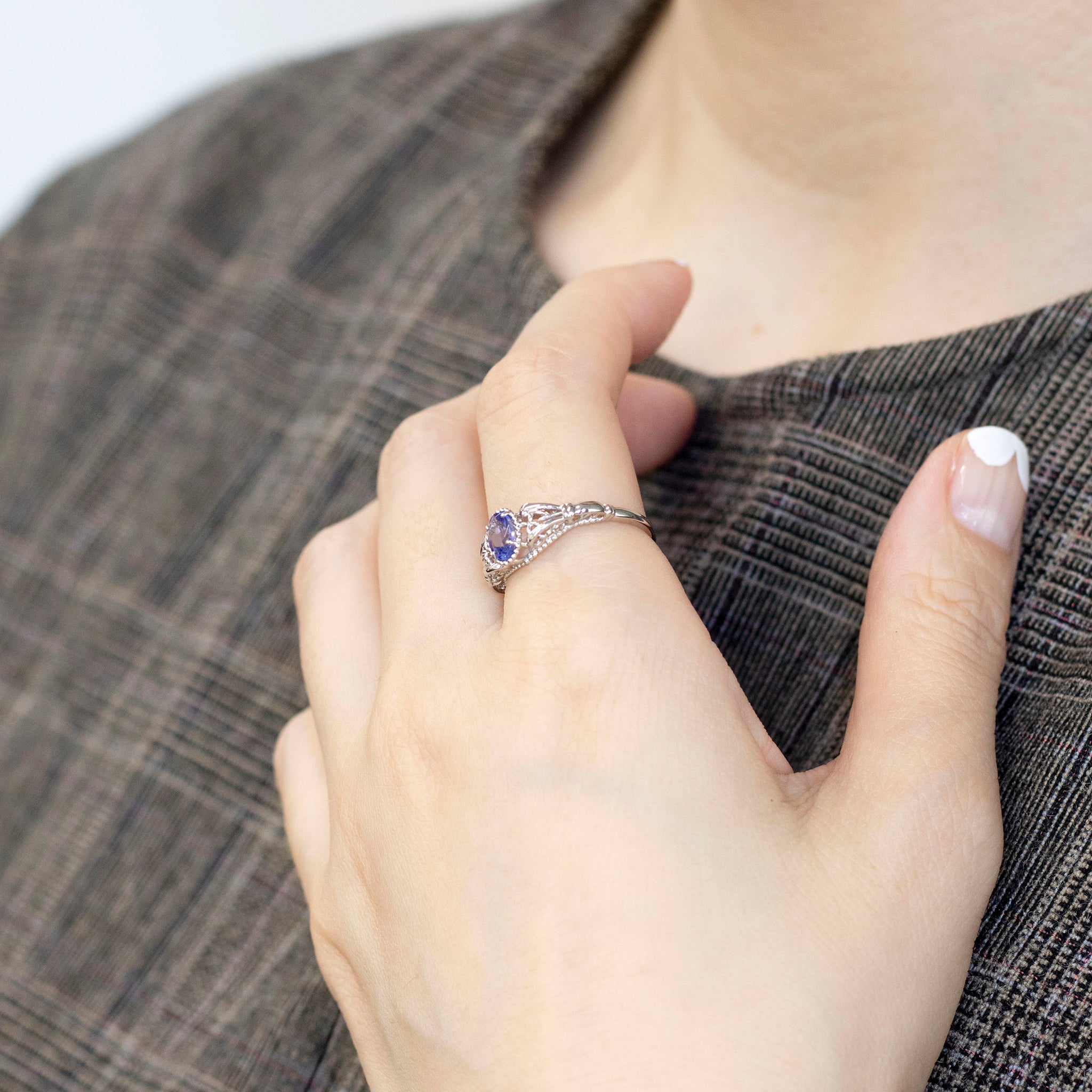 タンザナイト プラチナリング(12月誕生石)《25V02209》