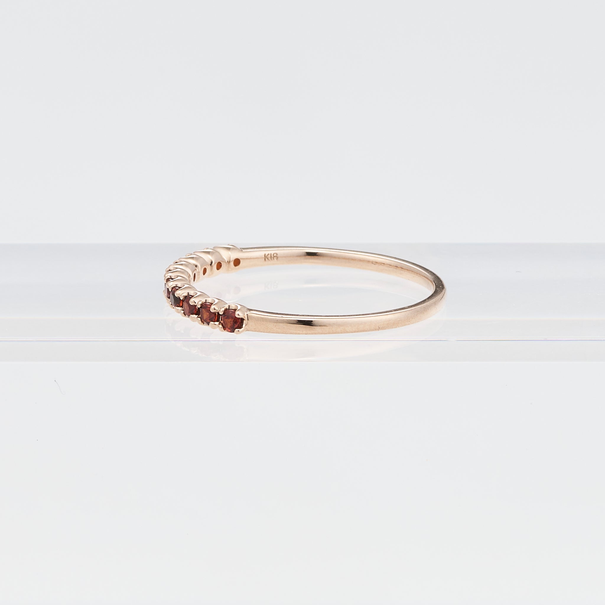 ガーネット K18リング(1月誕生石)《25V02304》