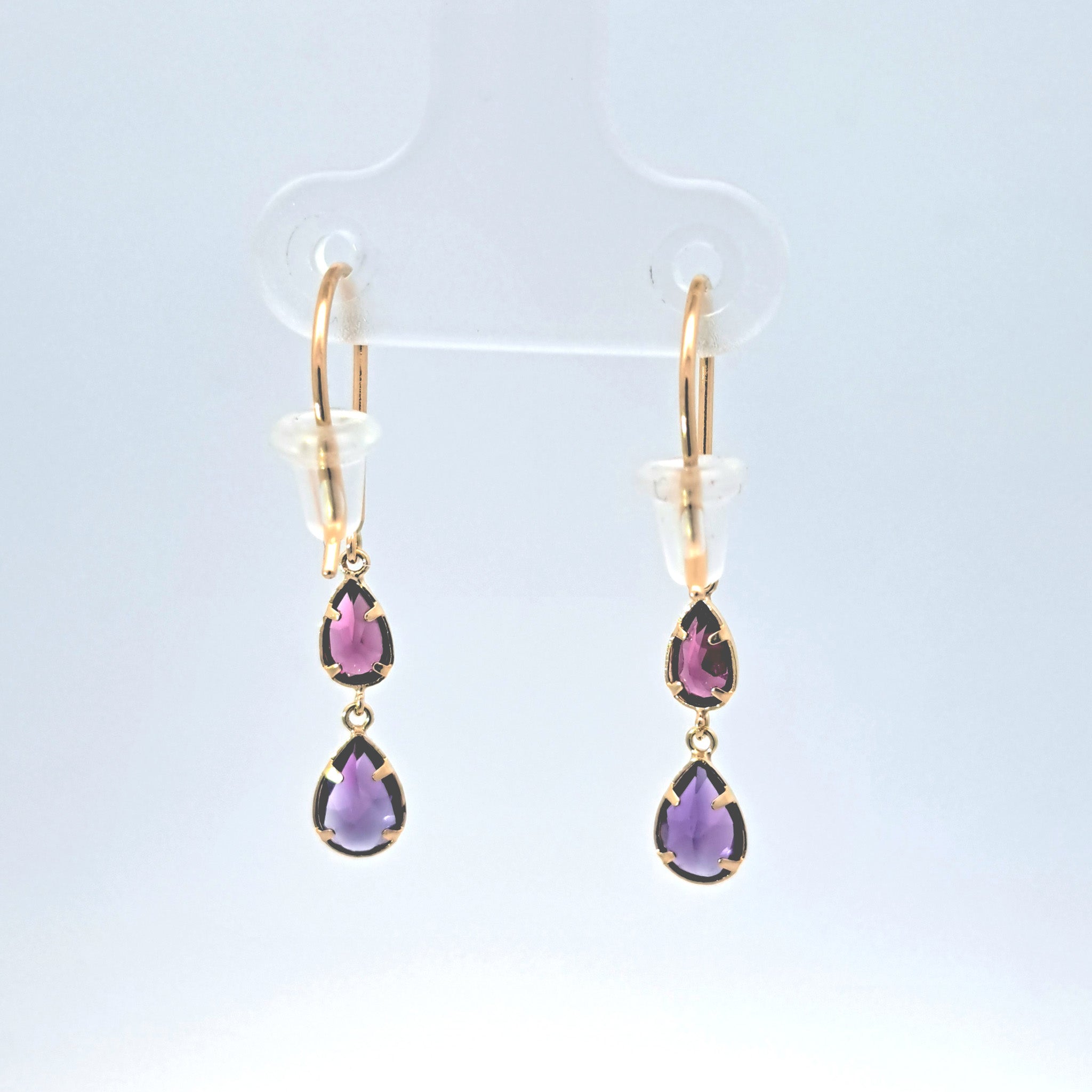 アメシスト/ガーネット K18ピアス(2月誕生石)《25V02311》