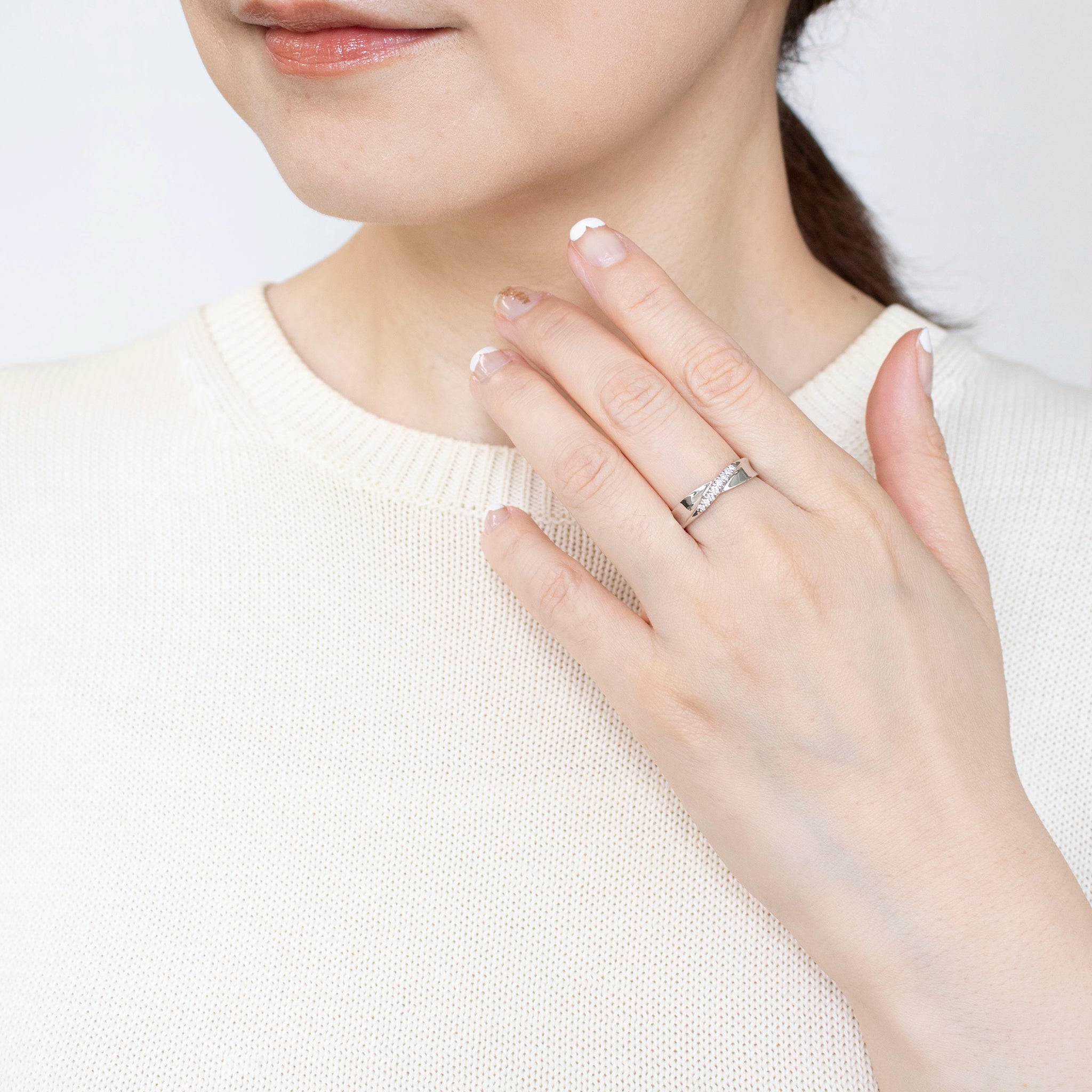 ダイヤモンド プラチナリング(4月誕生石)《25V02409》