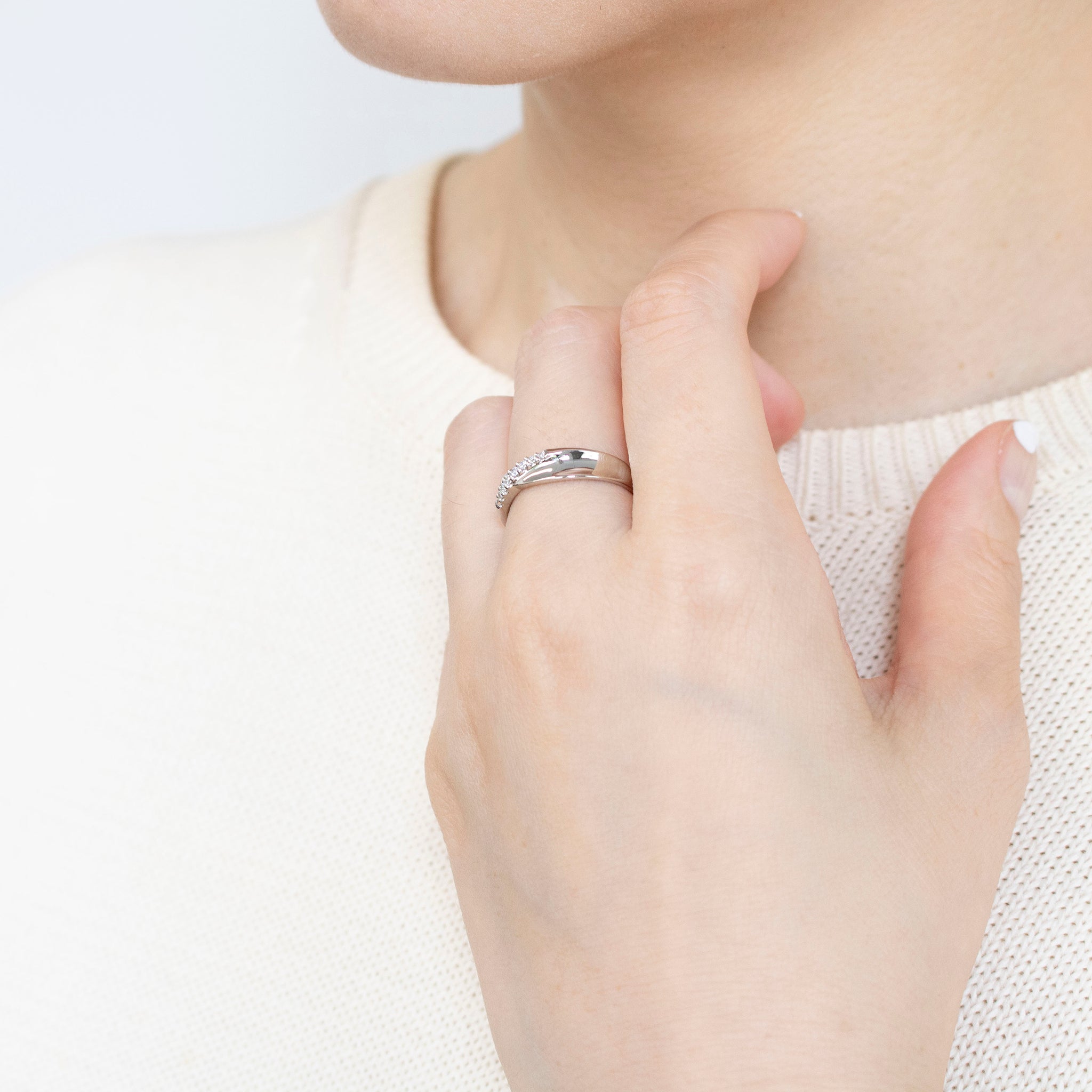 ダイヤモンド プラチナリング(4月誕生石)《25V02409》