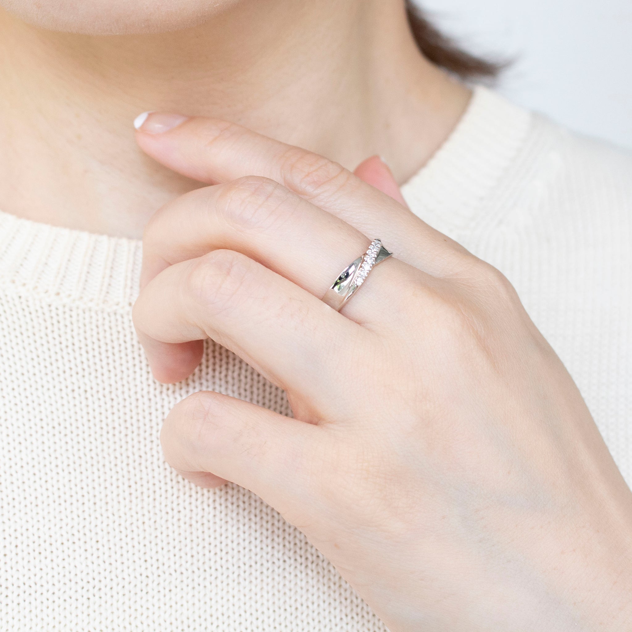 ダイヤモンド プラチナリング(4月誕生石)《25V02409》