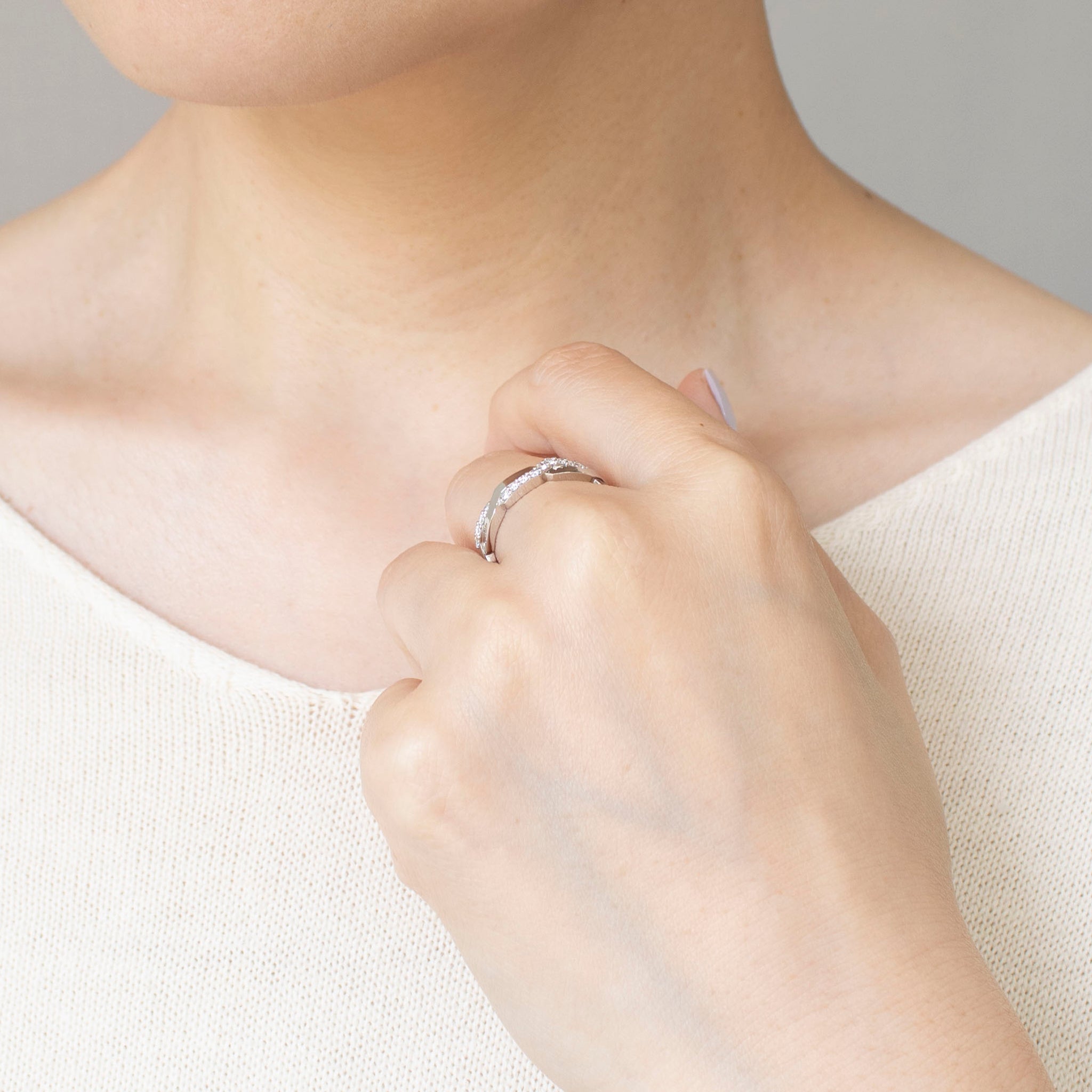 ダイヤモンド プラチナリング(4月誕生石)《25V02411》