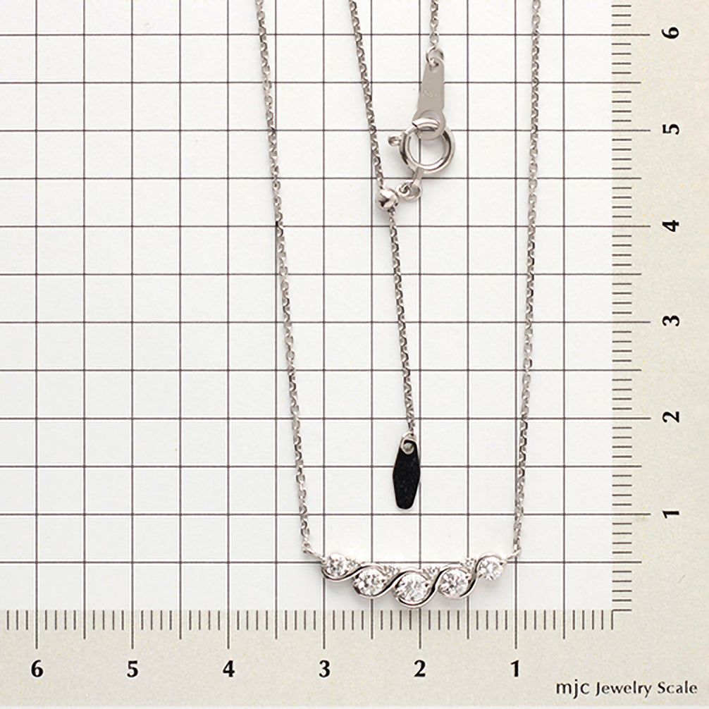 ダイヤモンド プラチナネックレス(4月誕生石)《25V02503》