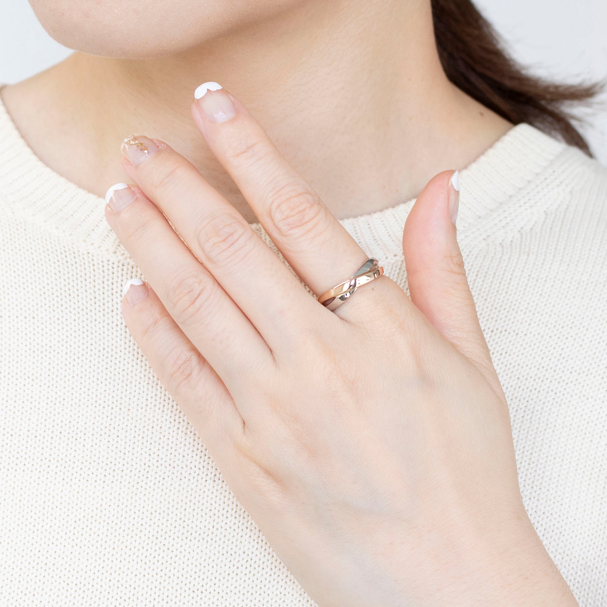 プラチナ/K18リング(コンビカラー)《25V02505》