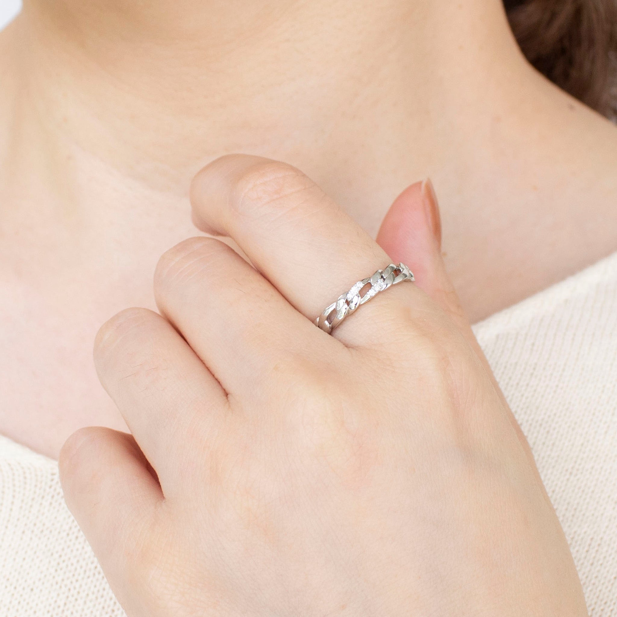 ダイヤモンド プラチナリング(4月誕生石)《25V02507》