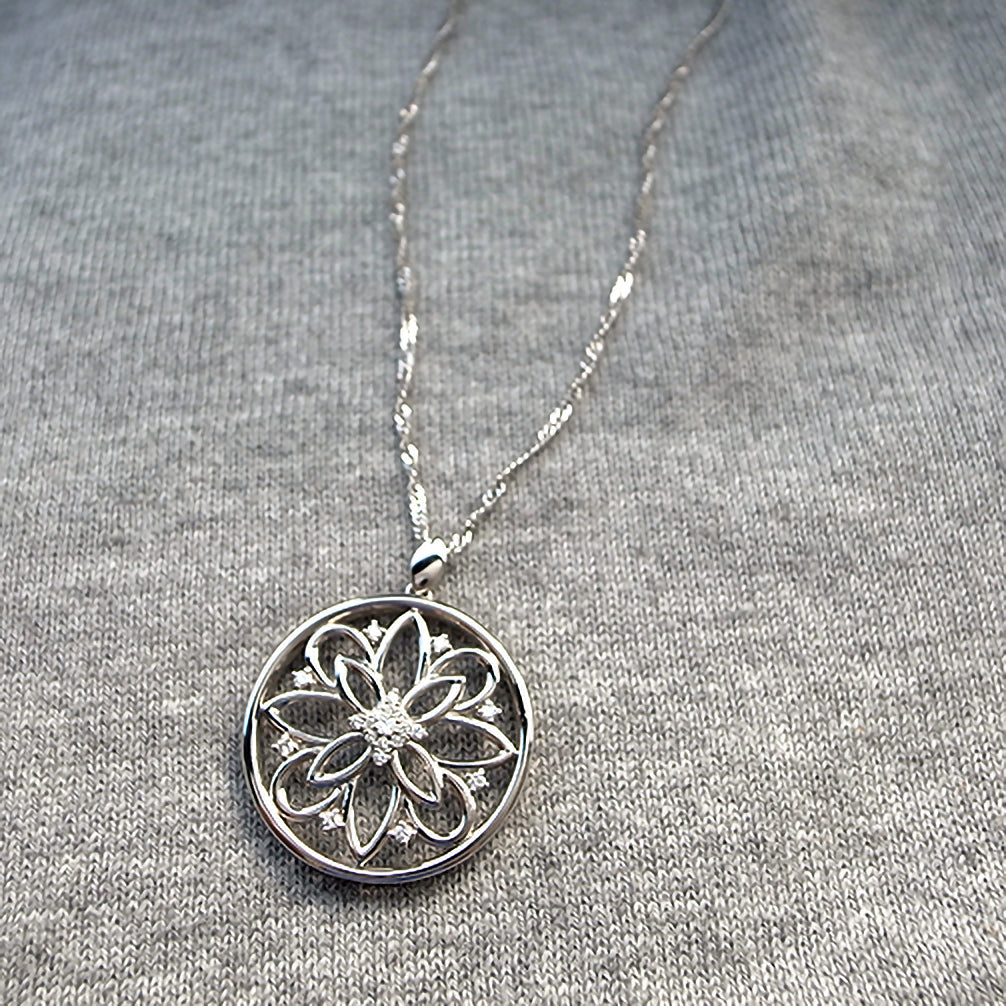 ダイヤモンド プラチナネックレス(ロング/60cm/4月誕生石/鑑別書付)《25V02508》