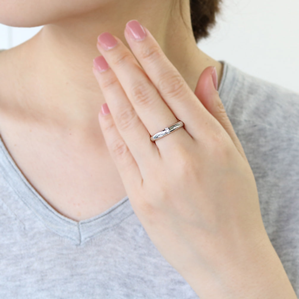 ダイヤモンド プラチナリング(4月誕生石)《25V02509》