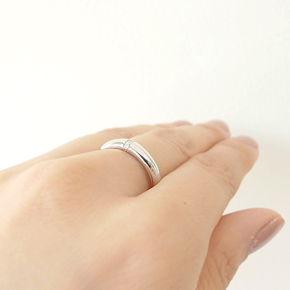 ダイヤモンド プラチナリング(4月誕生石)《25V02509》