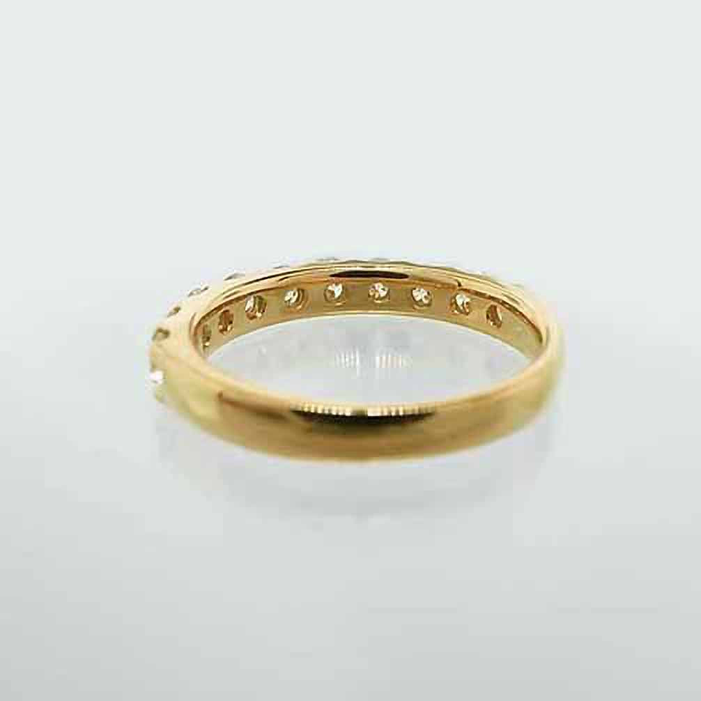 ダイヤモンド K18リング(計0.7カラット/ハーフエタニティ/4月誕生石/鑑別書付)《25V02602-YG》