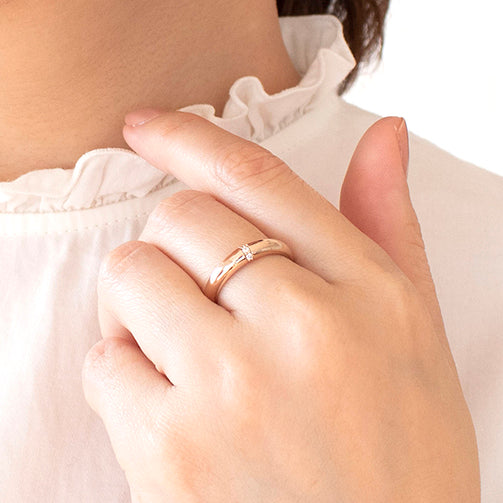 ダイヤモンド K18リング(4月誕生石)《25V02605》