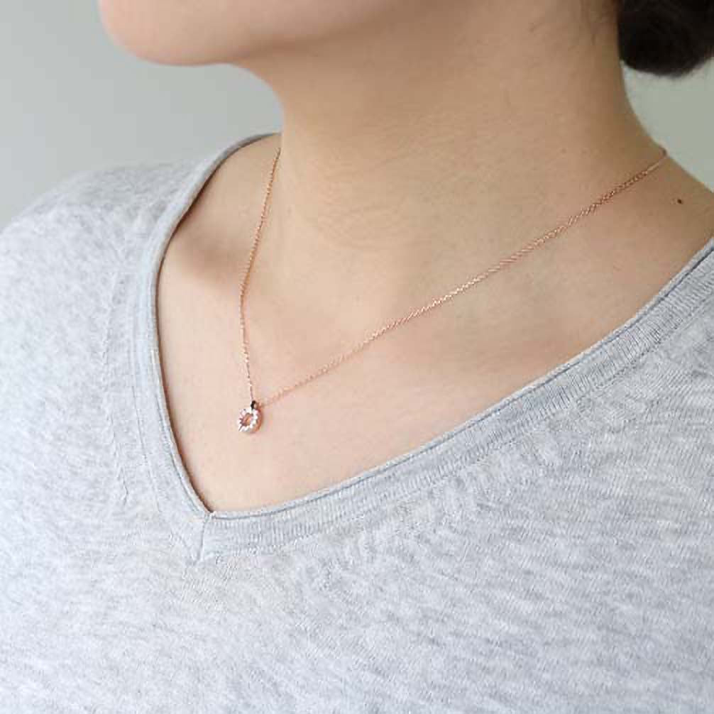 ダイヤモンド K18ネックレス(4月誕生石)《25V02607》