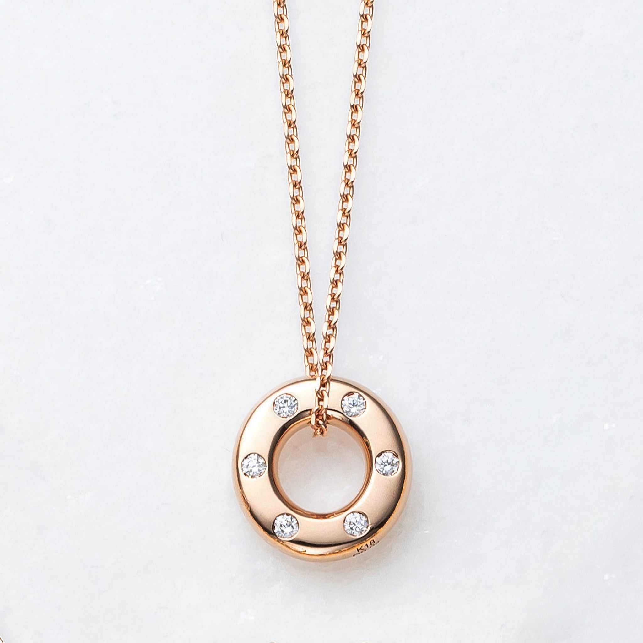 ダイヤモンド K18ネックレス(4月誕生石)《25V02609》