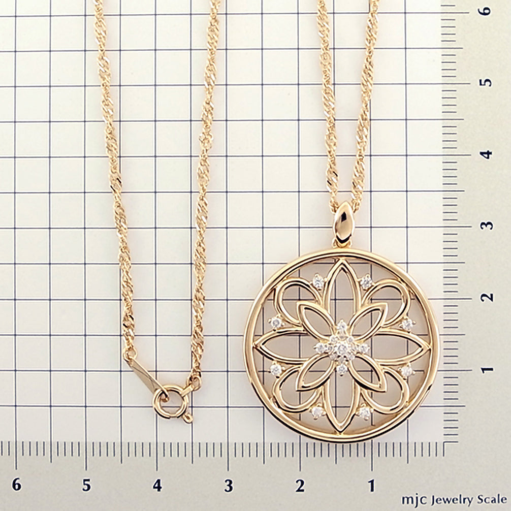 ダイヤモンド K18ネックレス(ロング/60cm/4月誕生石/鑑別書付)《25V02611》