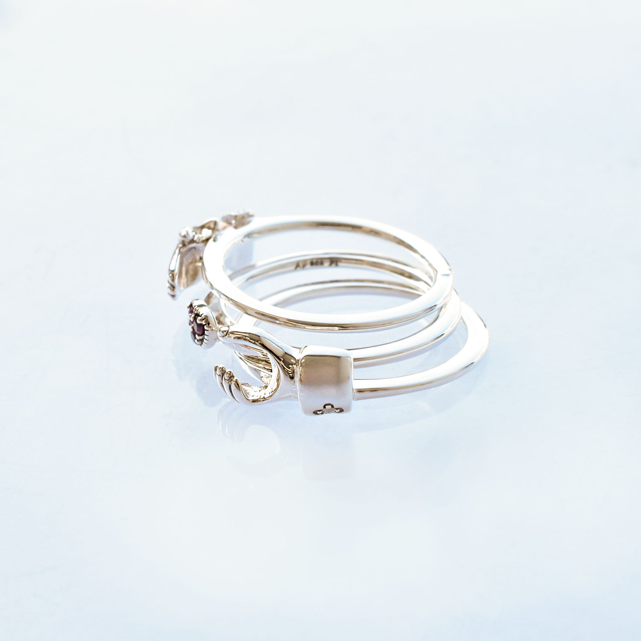 ルビー/マルカジット シルバーリング(フェデリング/7月誕生石)《25V02703》