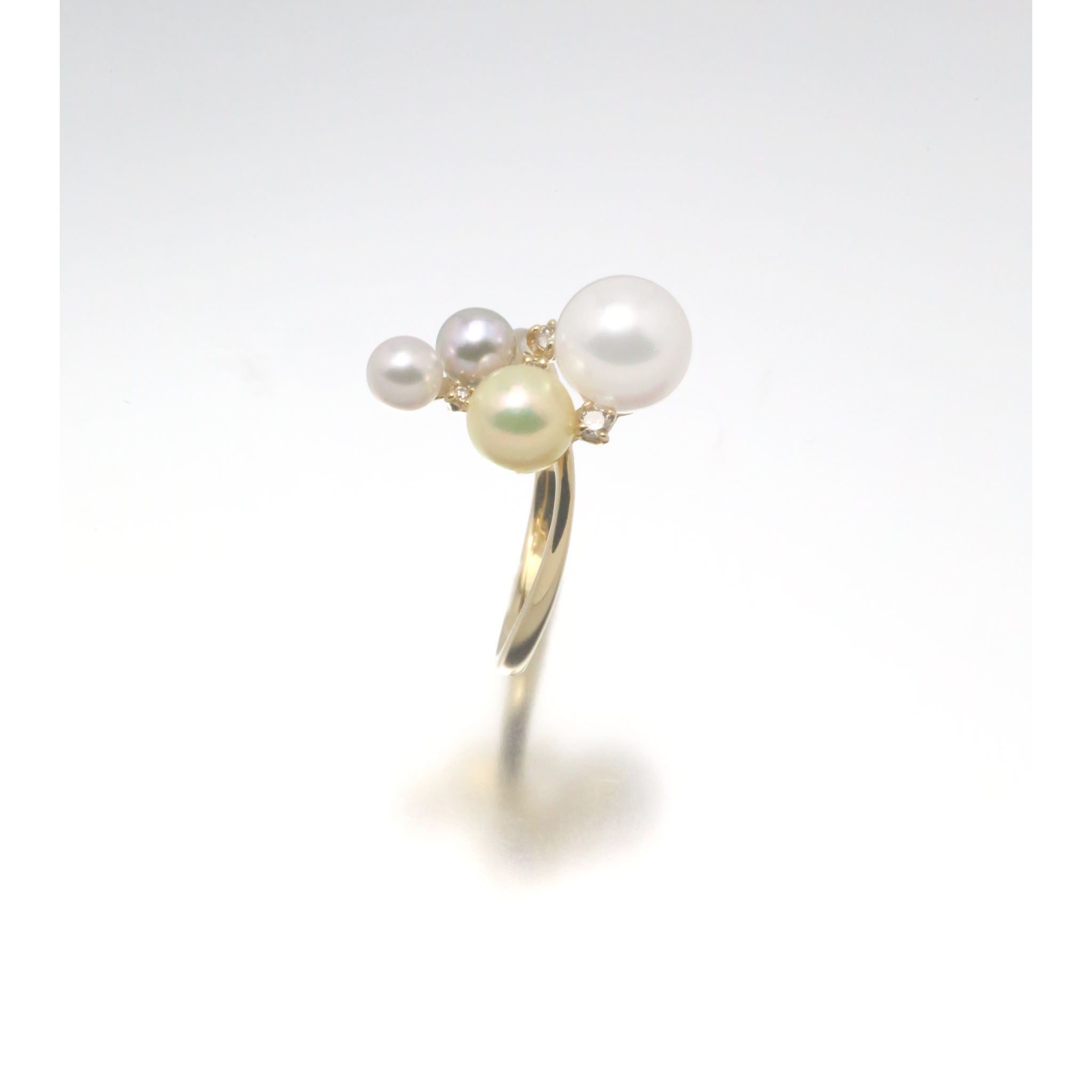 【限定3点】パール/ダイヤモンド K18リング(アコヤ真珠/4〜7mm/6月誕生石)《25V02801》