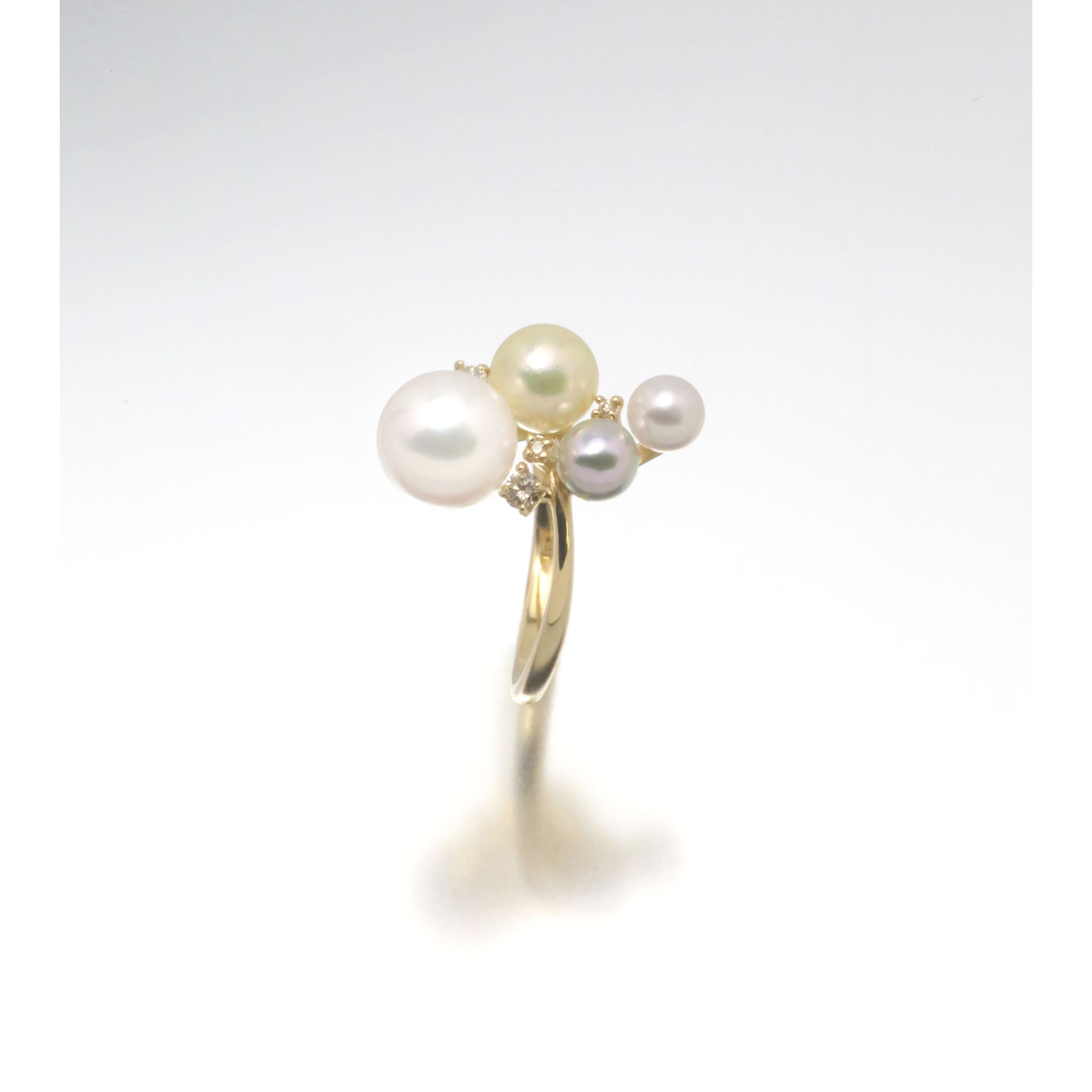 【限定3点】パール/ダイヤモンド K18リング(アコヤ真珠/4〜7mm/6月誕生石)《25V02801》