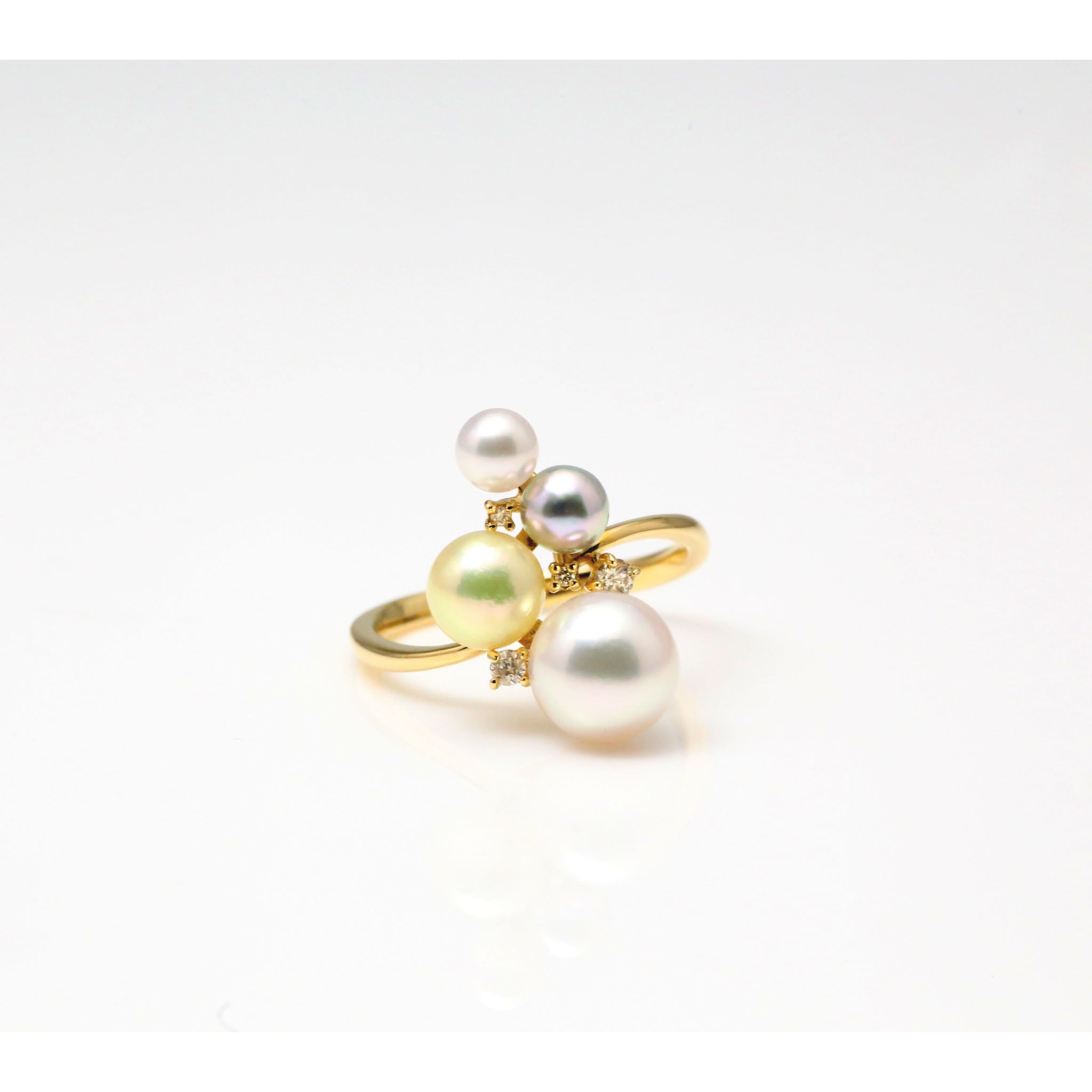 【限定3点】パール/ダイヤモンド K18リング(アコヤ真珠/4〜7mm/6月誕生石)《25V02801》