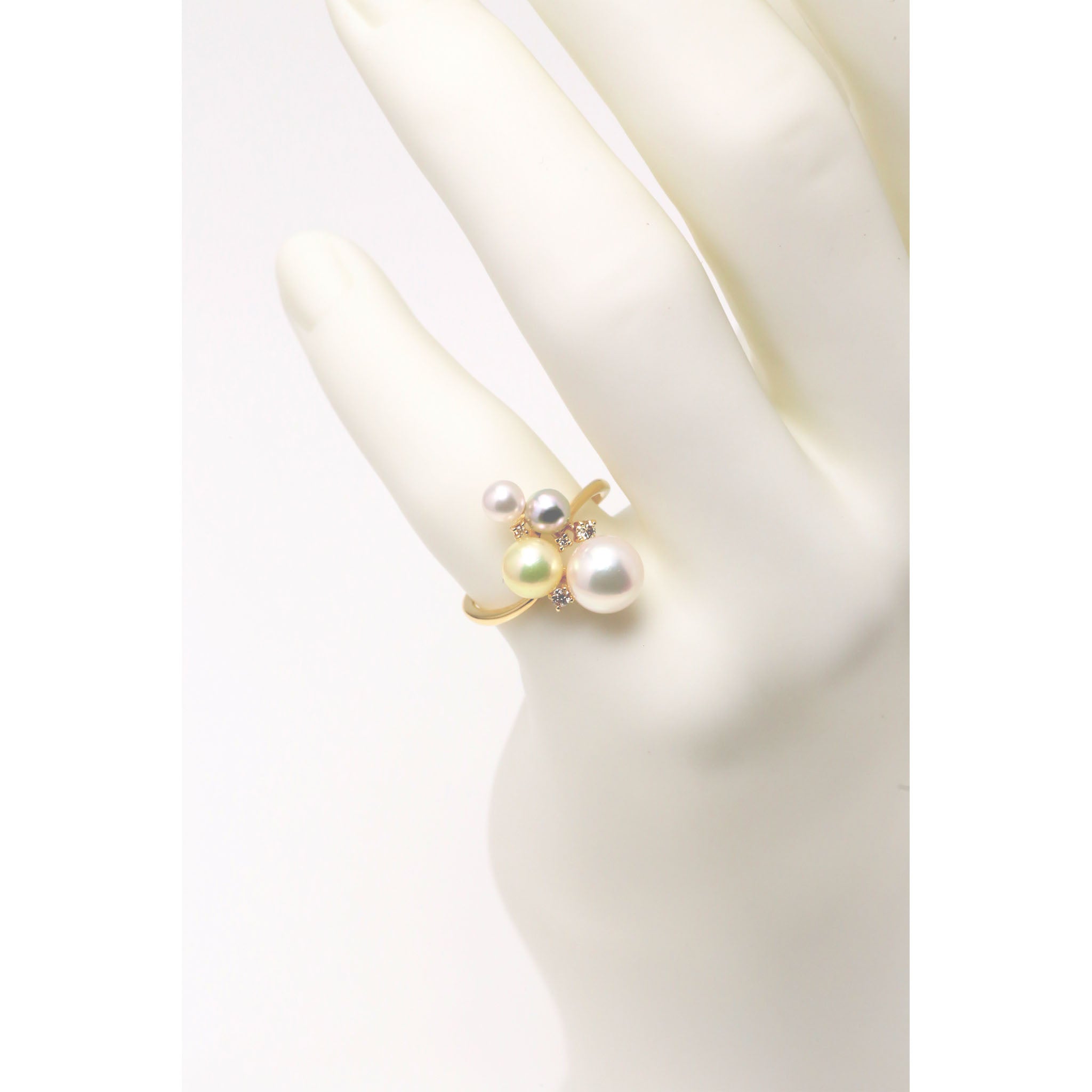 【限定3点】パール/ダイヤモンド K18リング(アコヤ真珠/4〜7mm/6月誕生石)《25V02801》