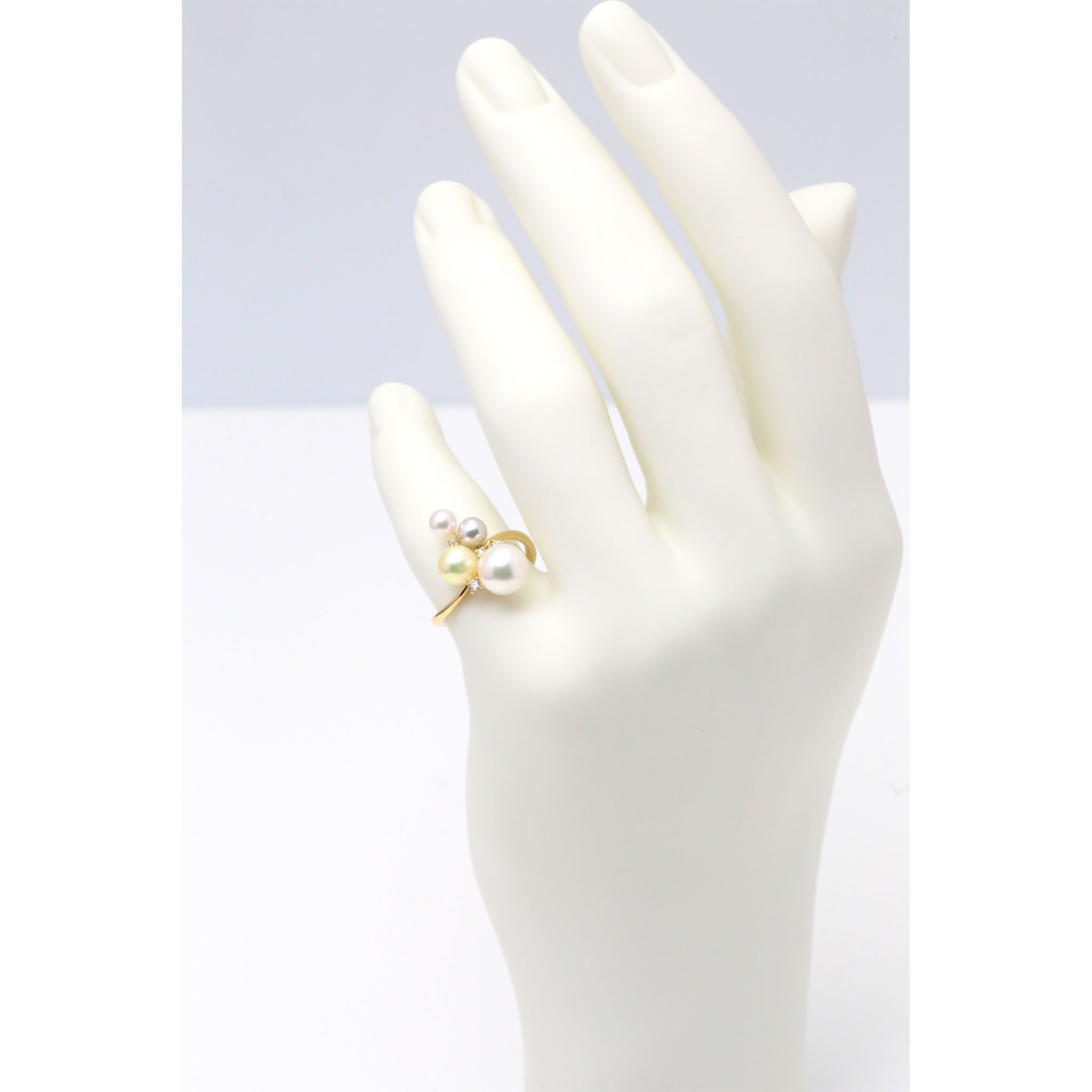 【限定3点】パール/ダイヤモンド K18リング(アコヤ真珠/4〜7mm/6月誕生石)《25V02801》
