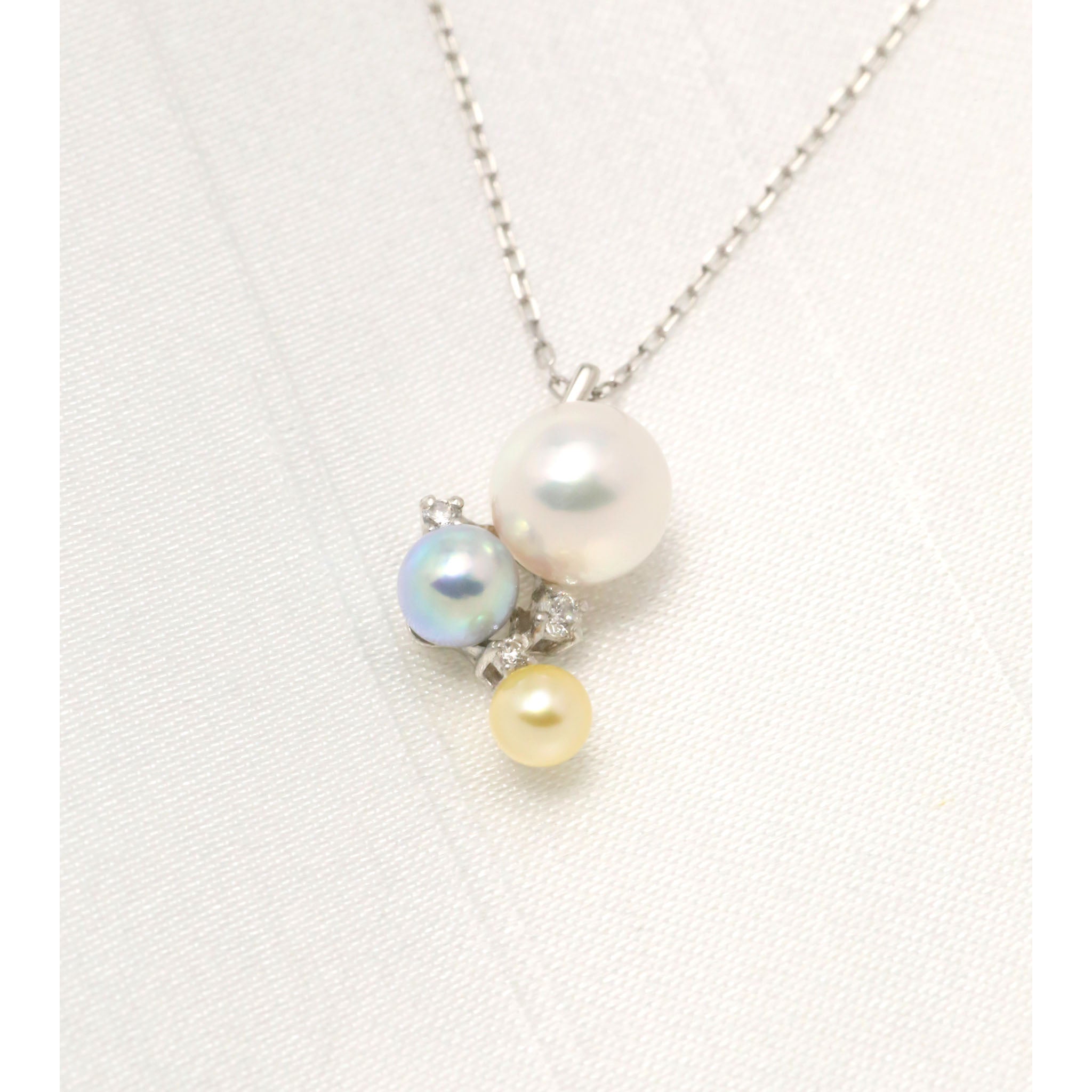 【限定5点】パール/ダイヤモンド プラチナネックレス(アコヤ真珠/6月誕生石)《25V02803》