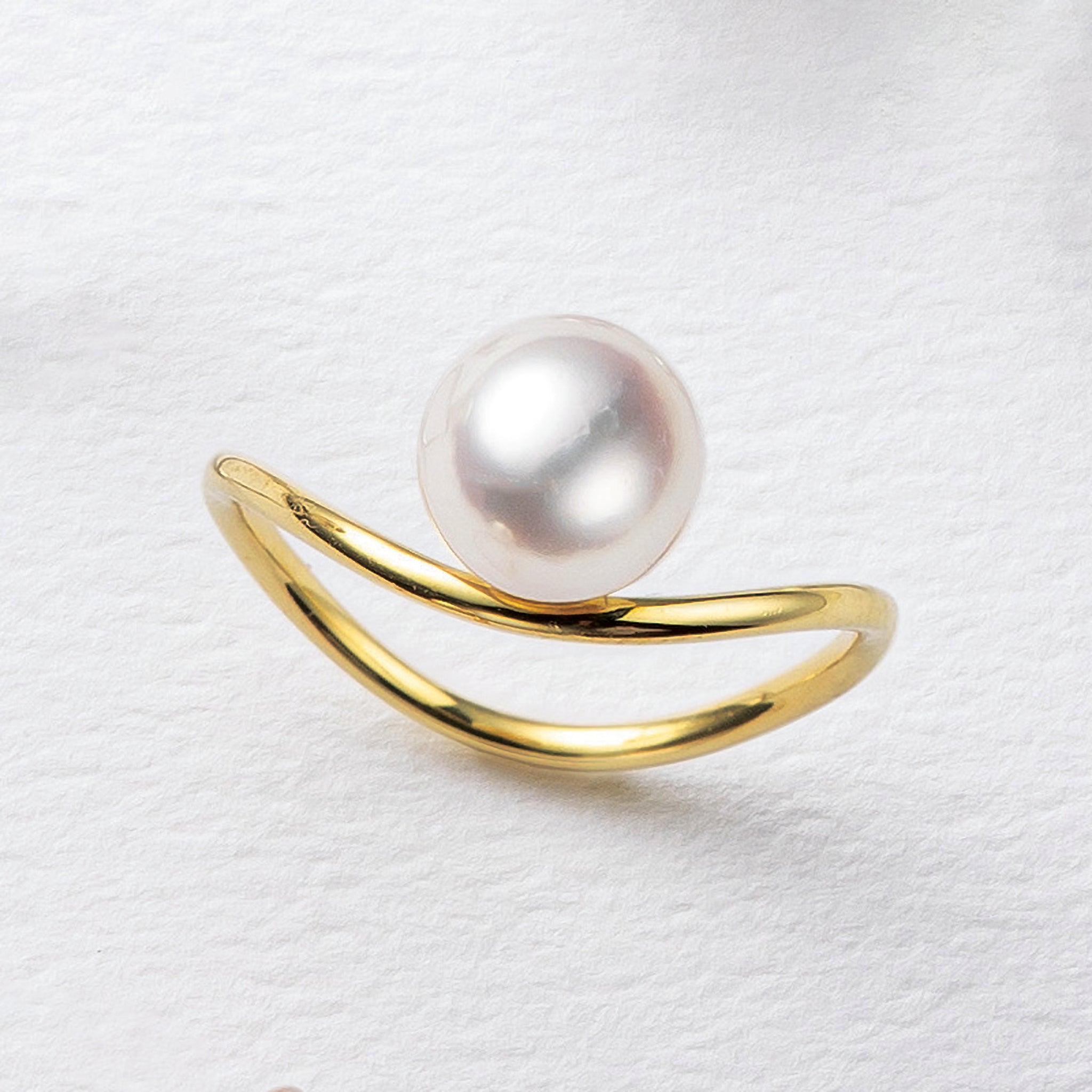 パール K18リング(アコヤ真珠/7.5mm/6月誕生石)《25V02806》