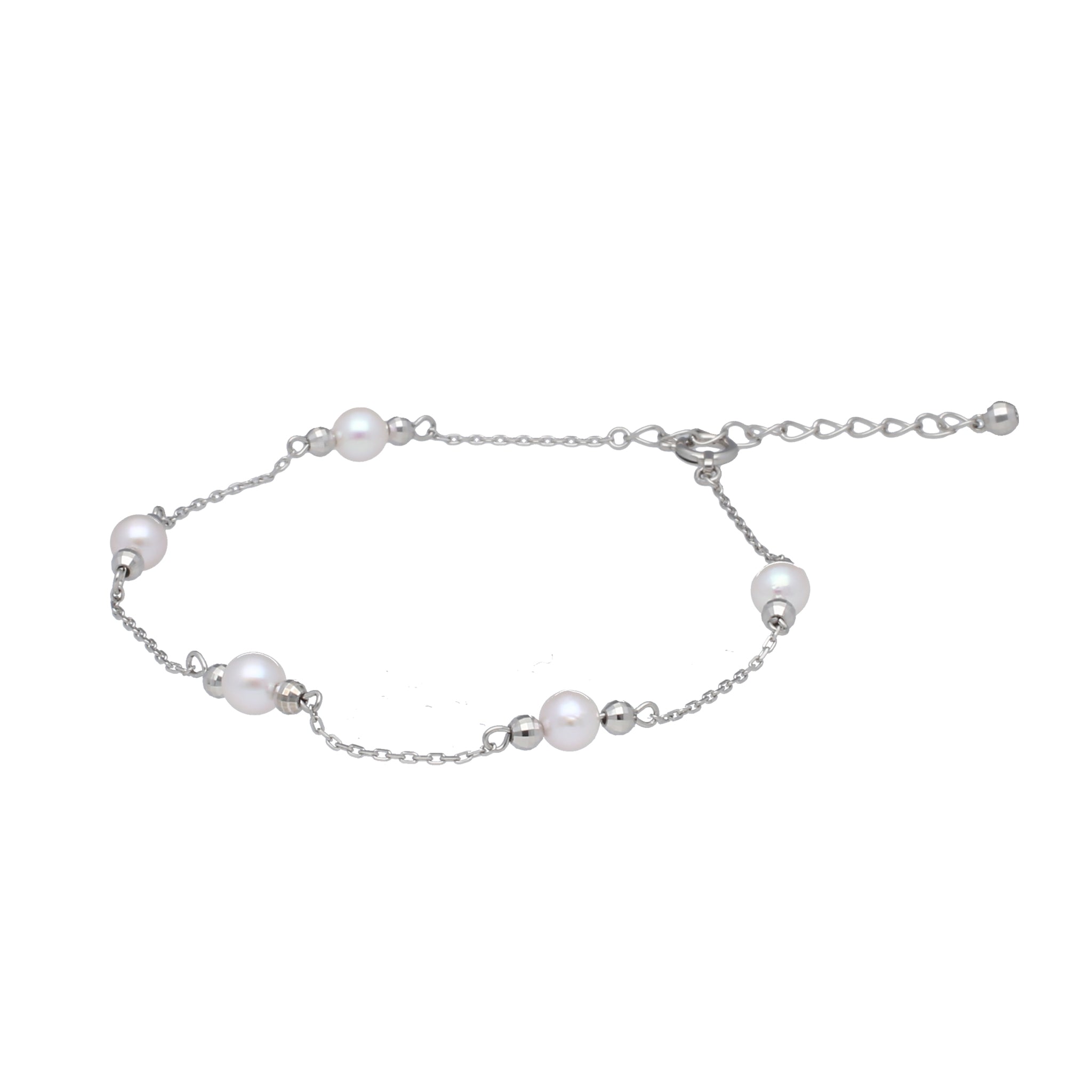 パール プラチナブレスレット(アコヤ真珠/ステーション/6月誕生石)《25V02902》