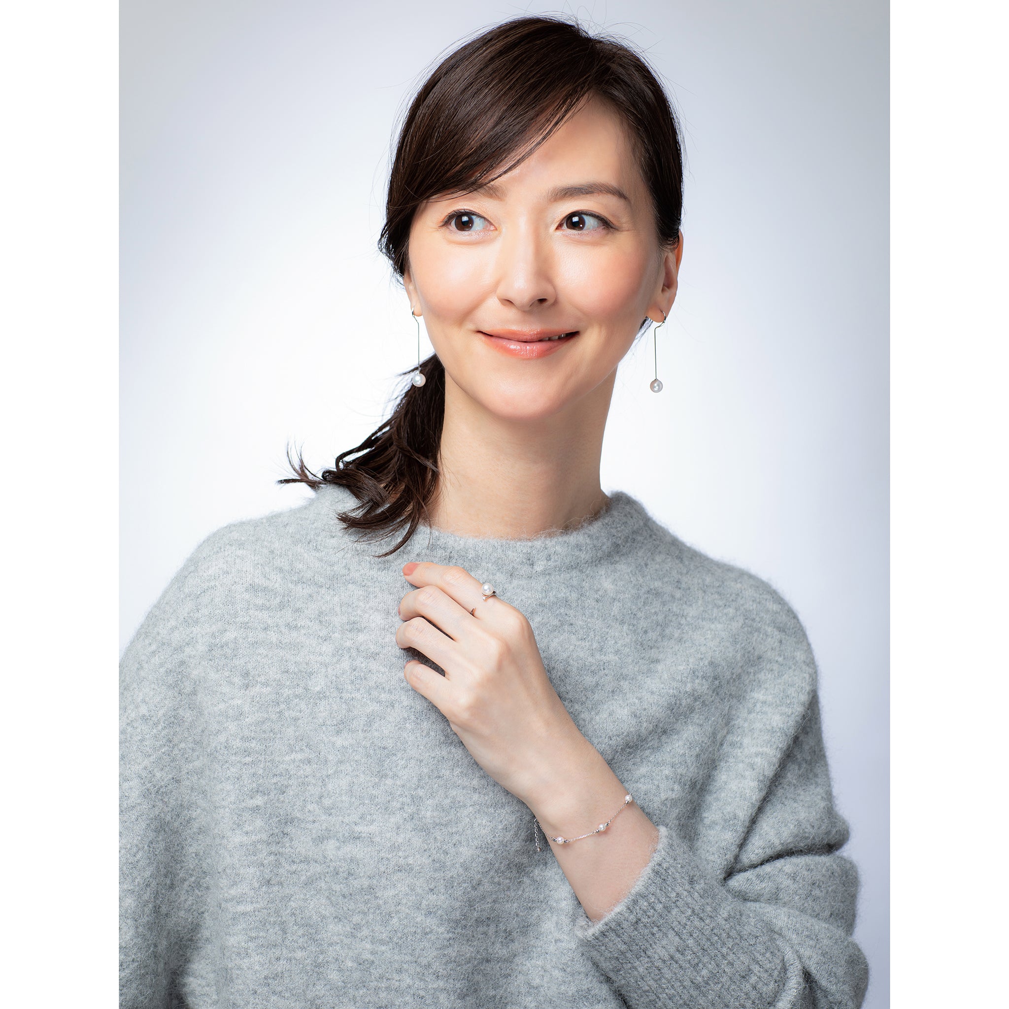 パール プラチナブレスレット(アコヤ真珠/ステーション/6月誕生石)《25V02902》