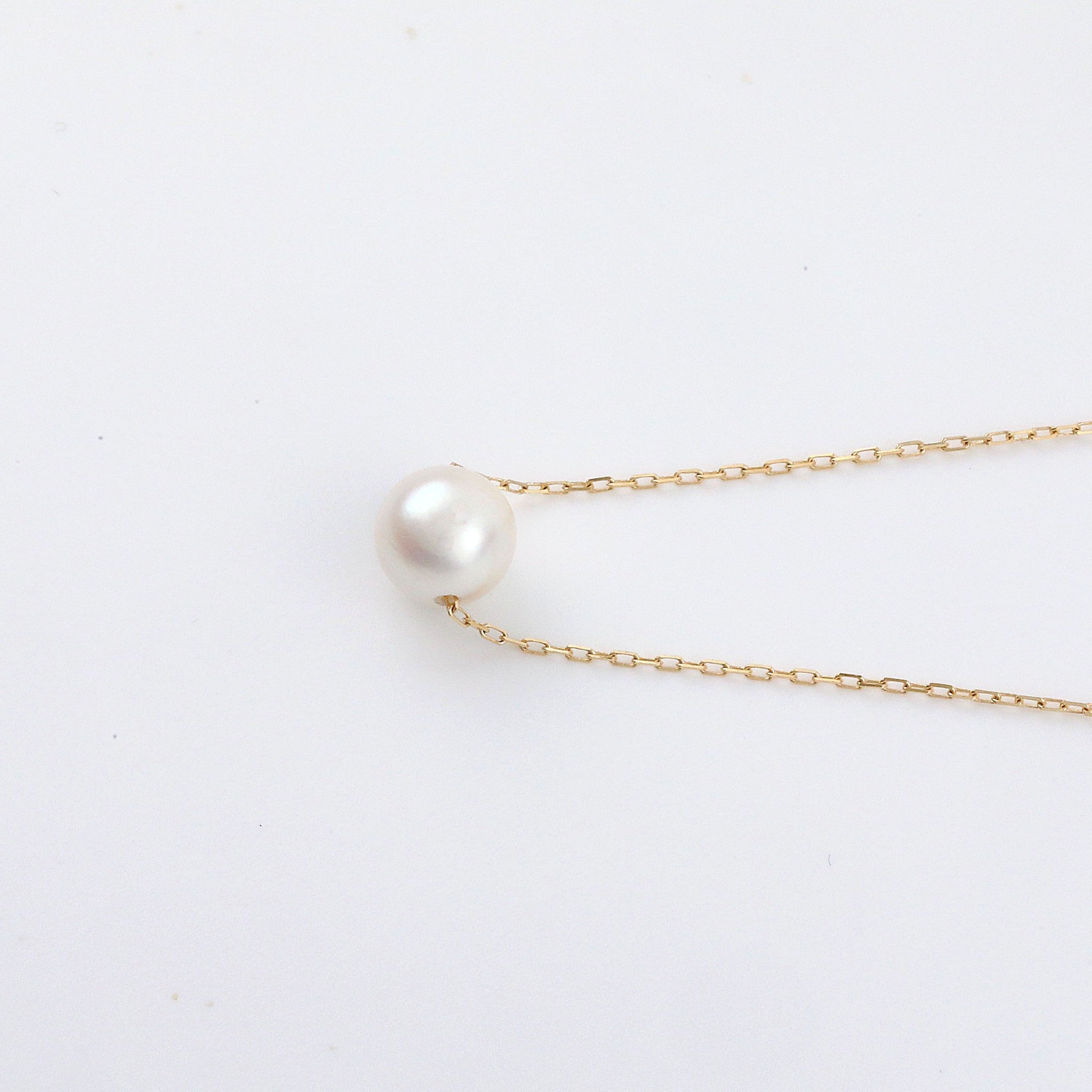 パール K18ネックレス(アコヤ真珠/7mm/6月誕生石)《25V02905》