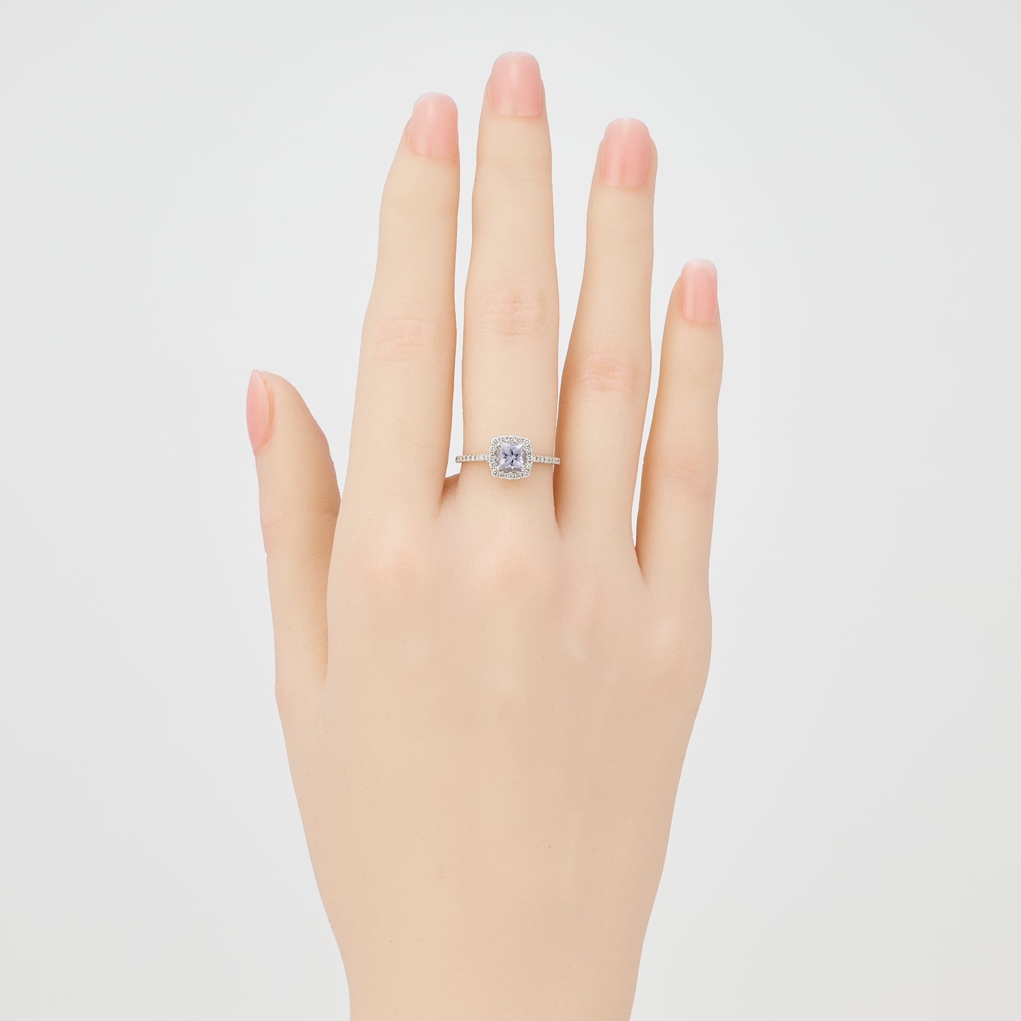 スピネル/ダイヤモンド プラチナリング(8月誕生石)《25V03001》