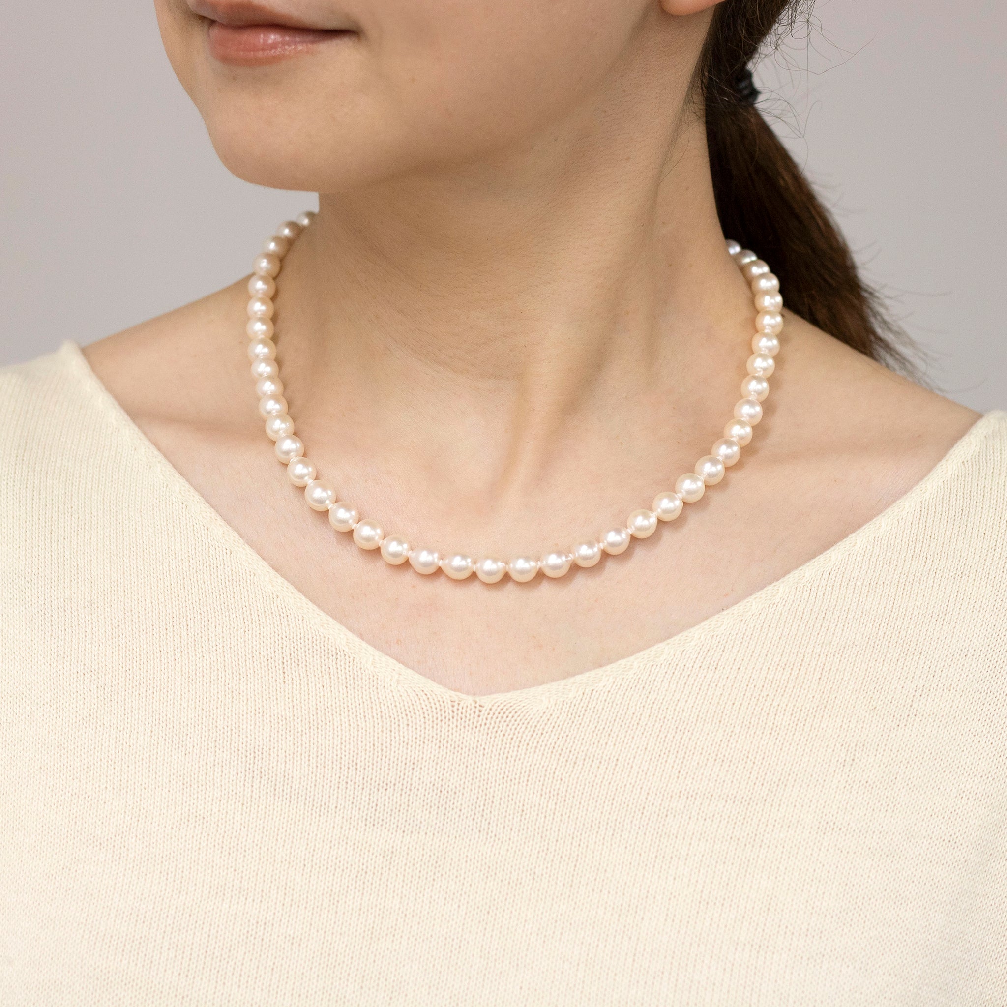 【限定6点】パール ネックレス(アコヤ真珠/7mm/6月誕生石)《25V03002》