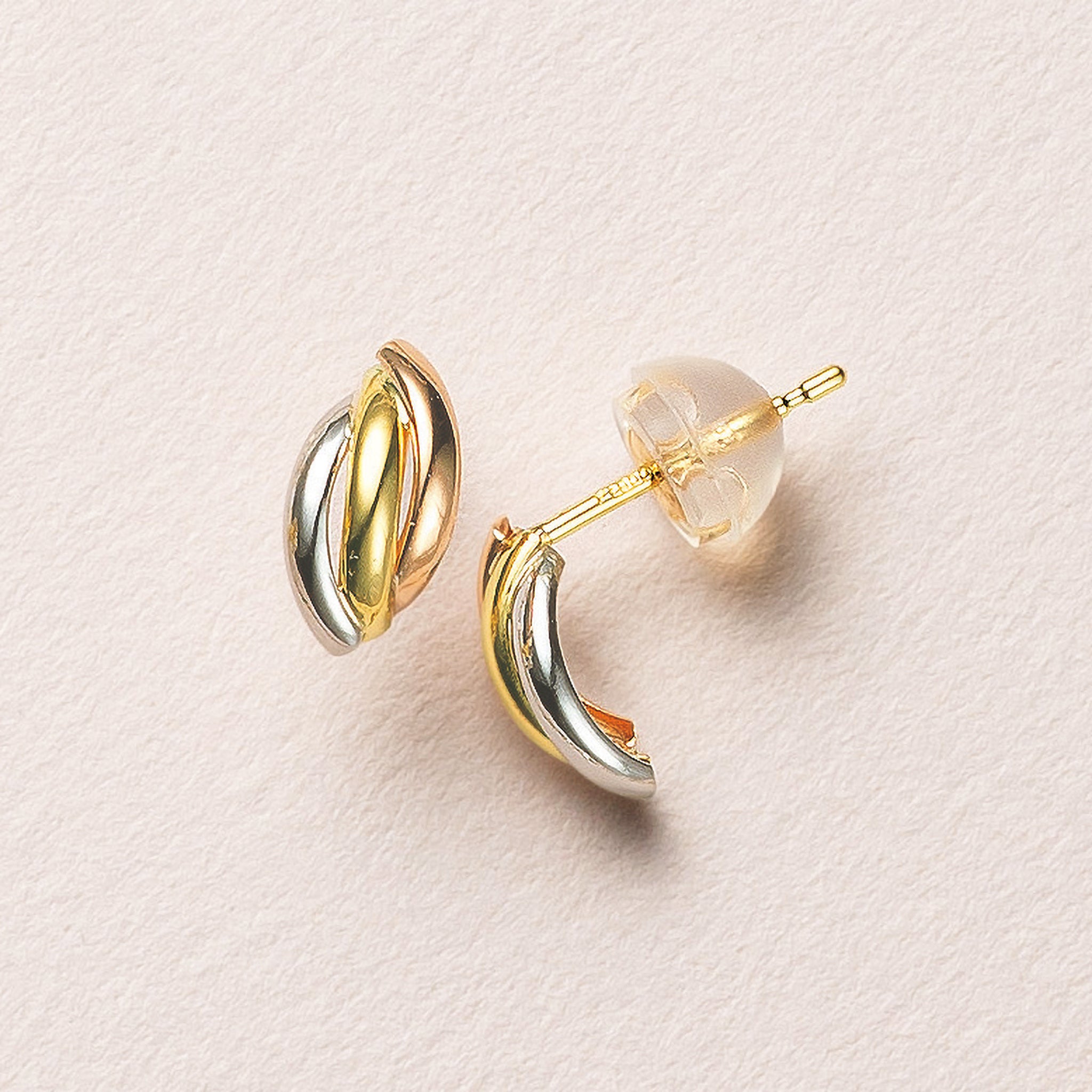 K18 ピアス(スリーカラー)《25V03205》