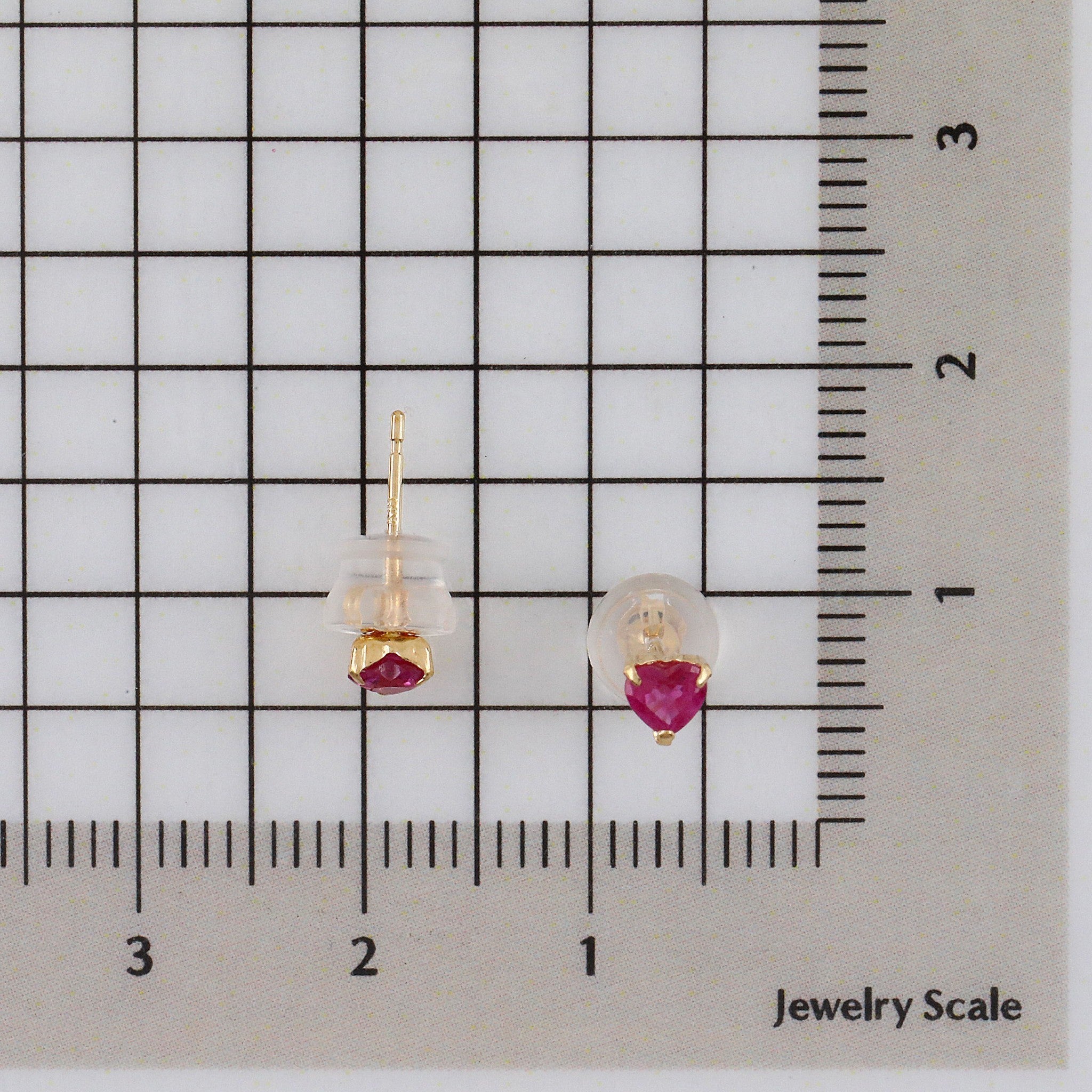 ルビー K18ピアス(ハートモチーフ/7月誕生石)《25V03207》