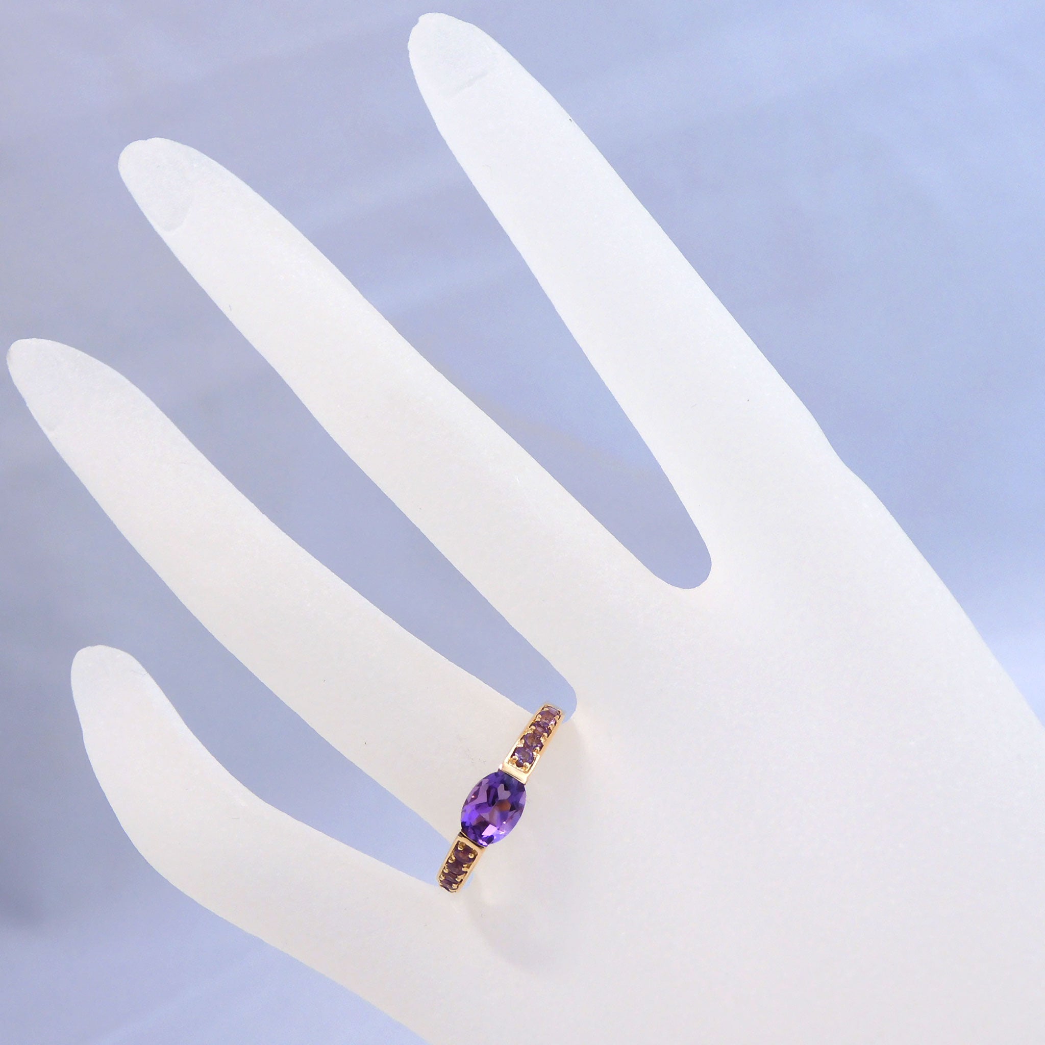 アメシスト K18リング(2月誕生石)《25V03304》