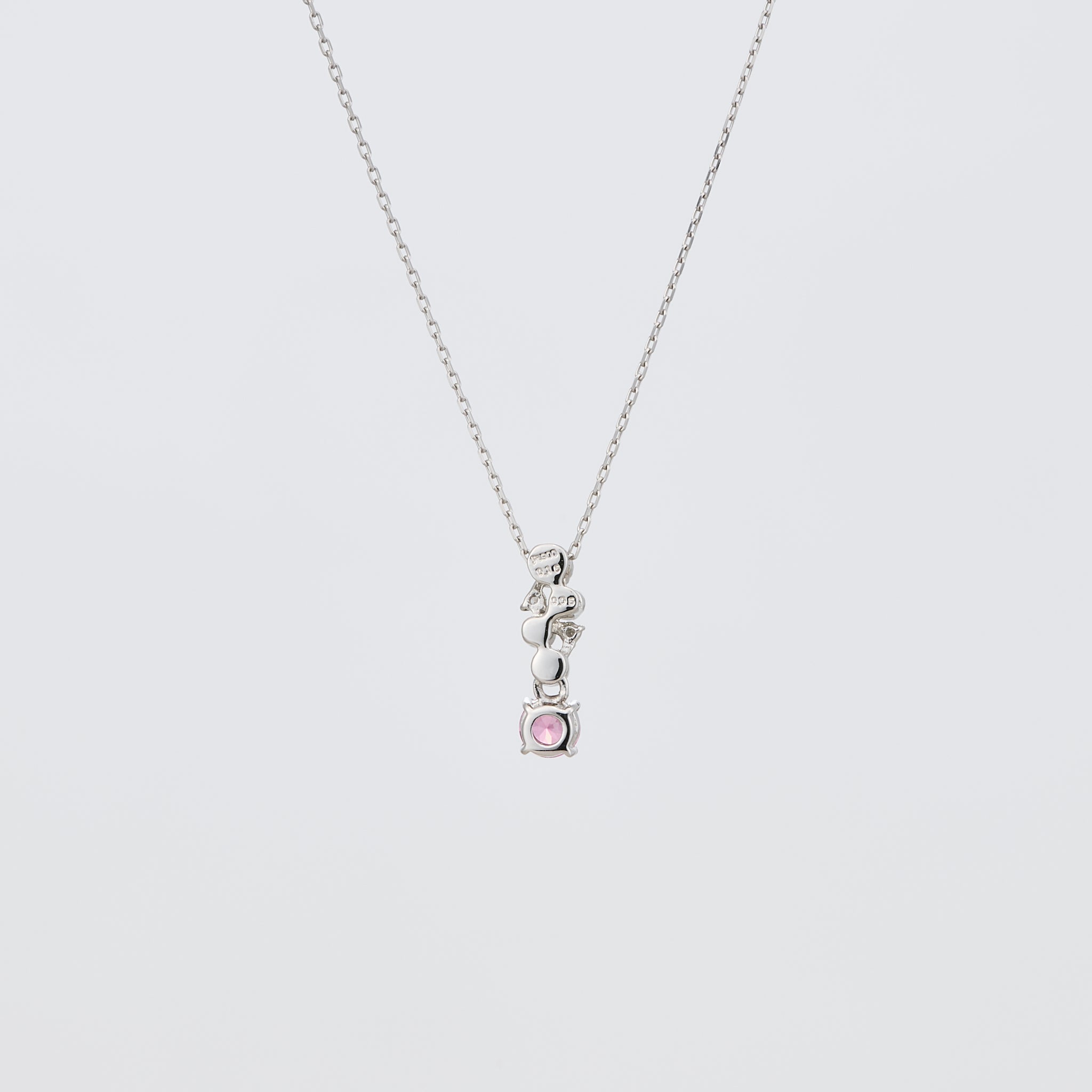 ルビー/ダイヤモンド プラチナネックレス(ミル打ち風/7月誕生石)《25V03403》