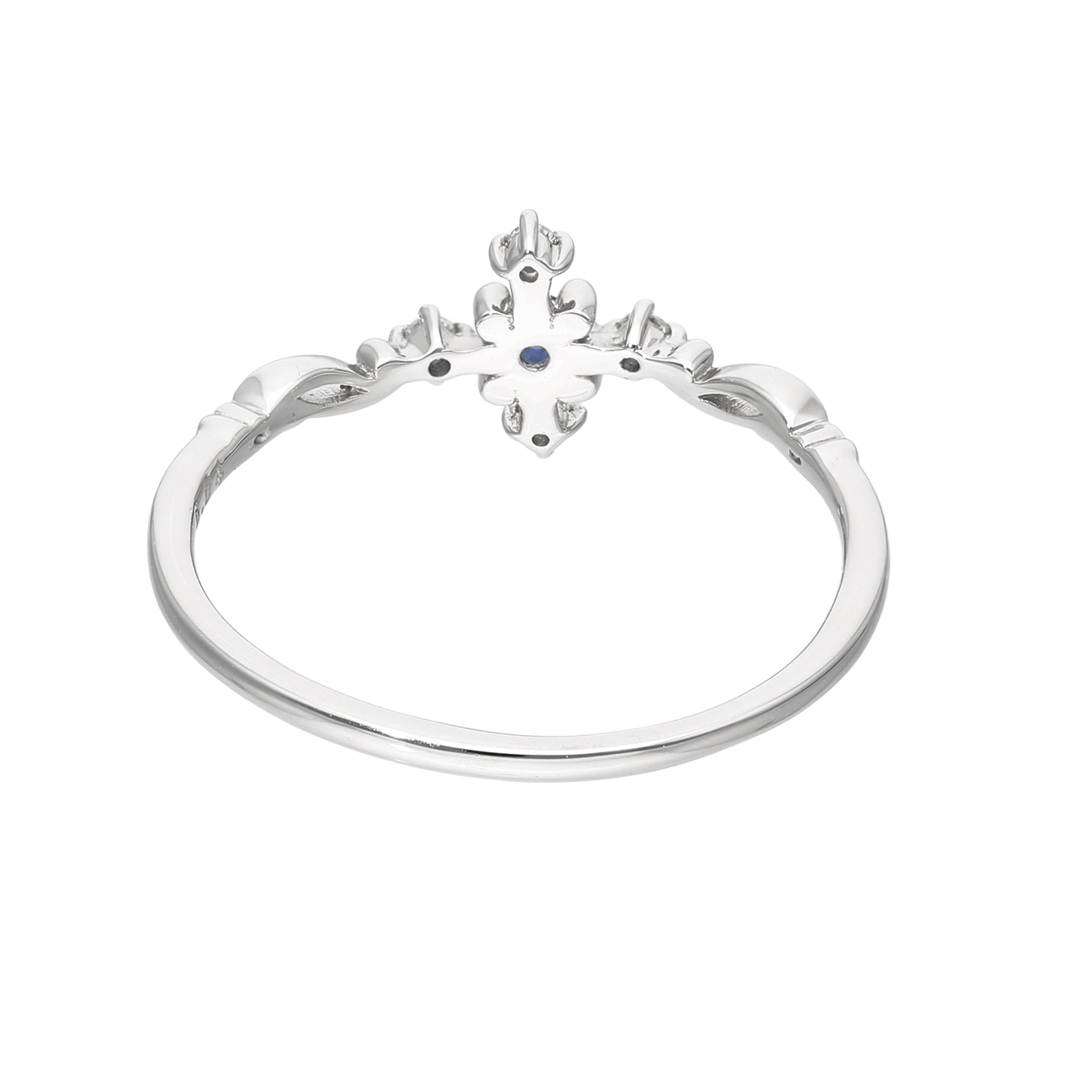 サファイア/ダイヤモンド プラチナリング(9月誕生石)《25V03407》