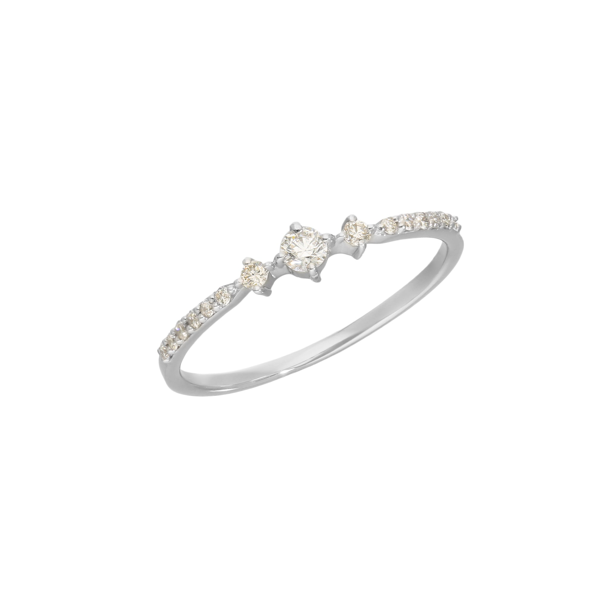 ダイヤモンド プラチナリング(リボンモチーフ/4月誕生石)《25V03504》