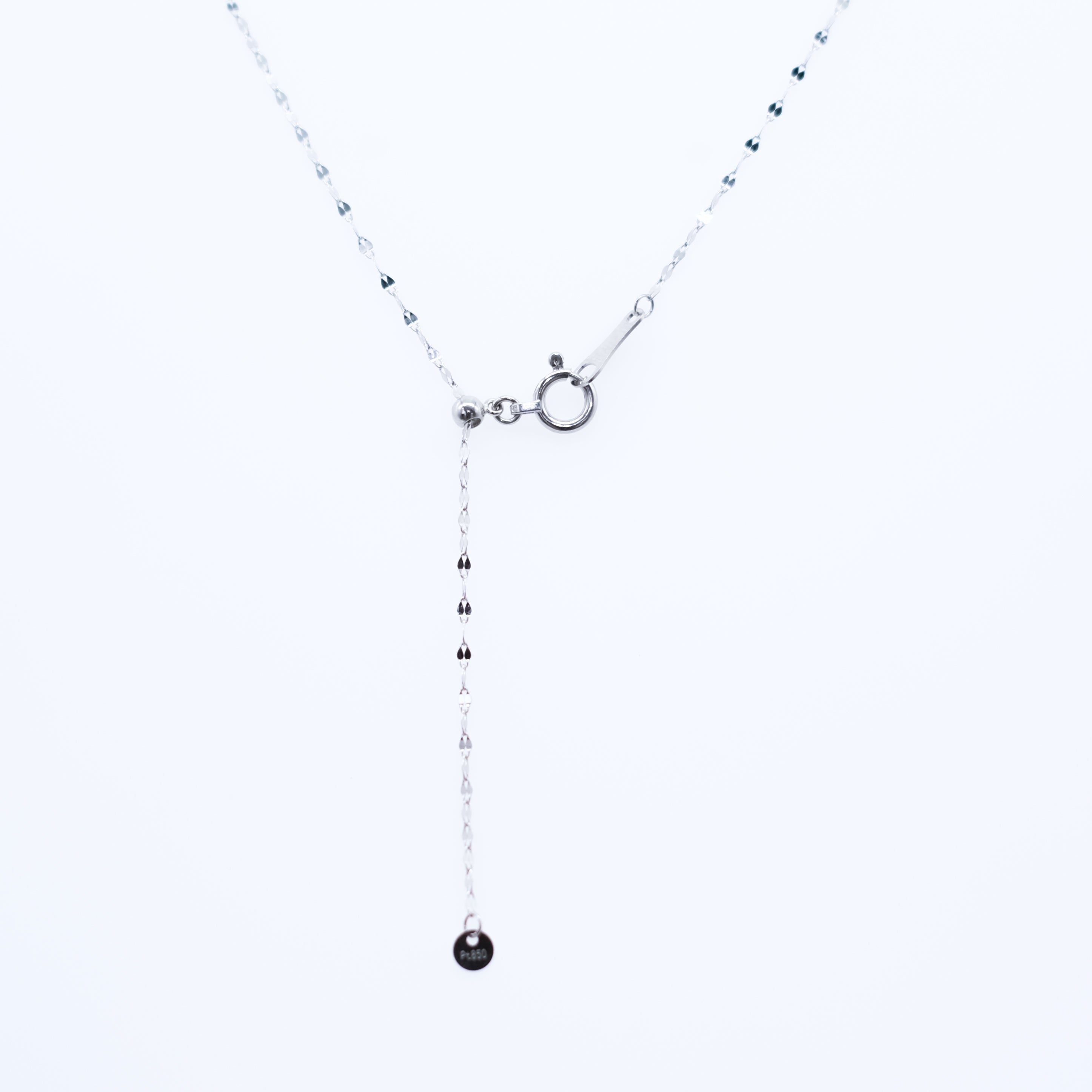 ダイヤモンド プラチナネックレス(ステーション/4月誕生石)《25V03507》