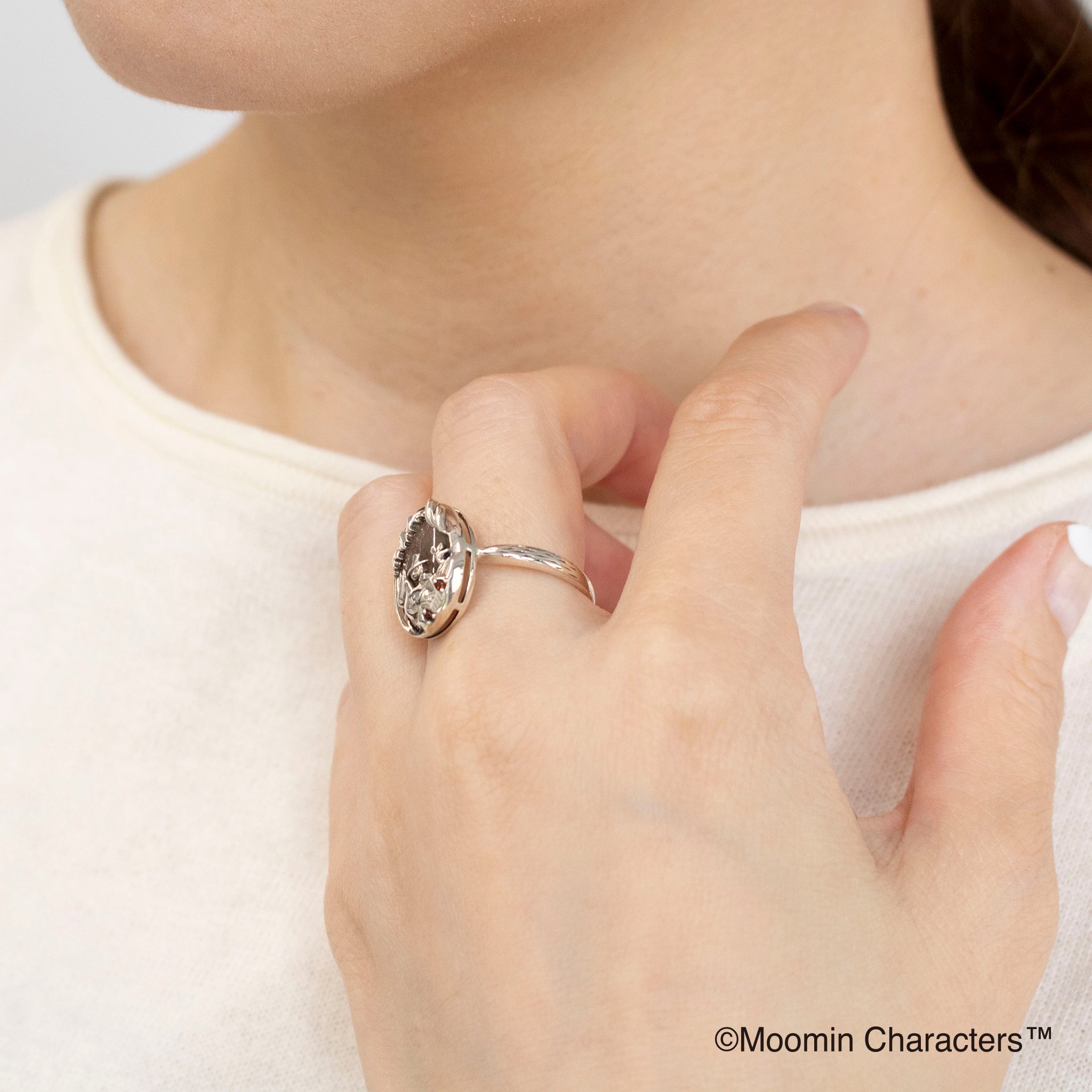 ラブラドライト/ガーネット シルバーリング(MOOMIN(ムーミン