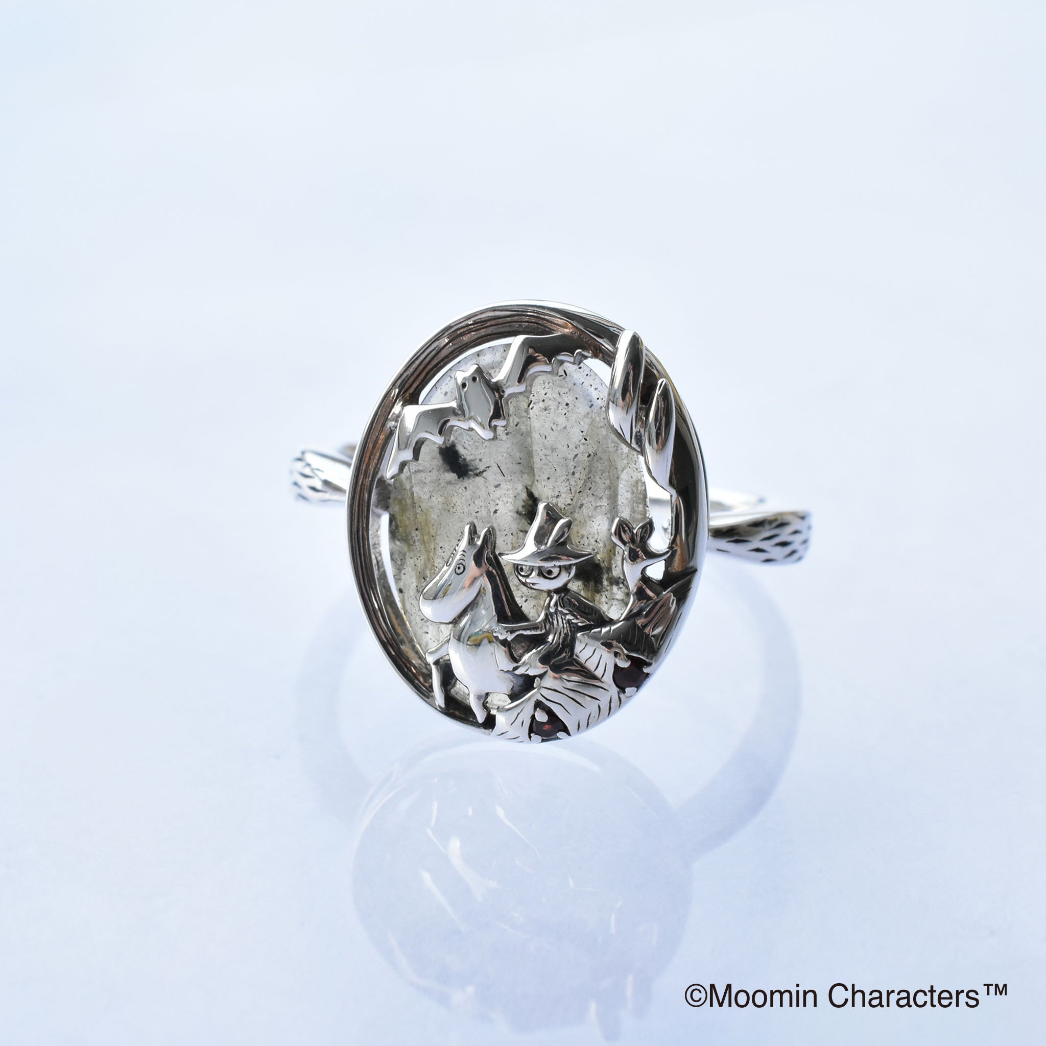 ラブラドライト/ガーネット シルバーリング(MOOMIN(ムーミン