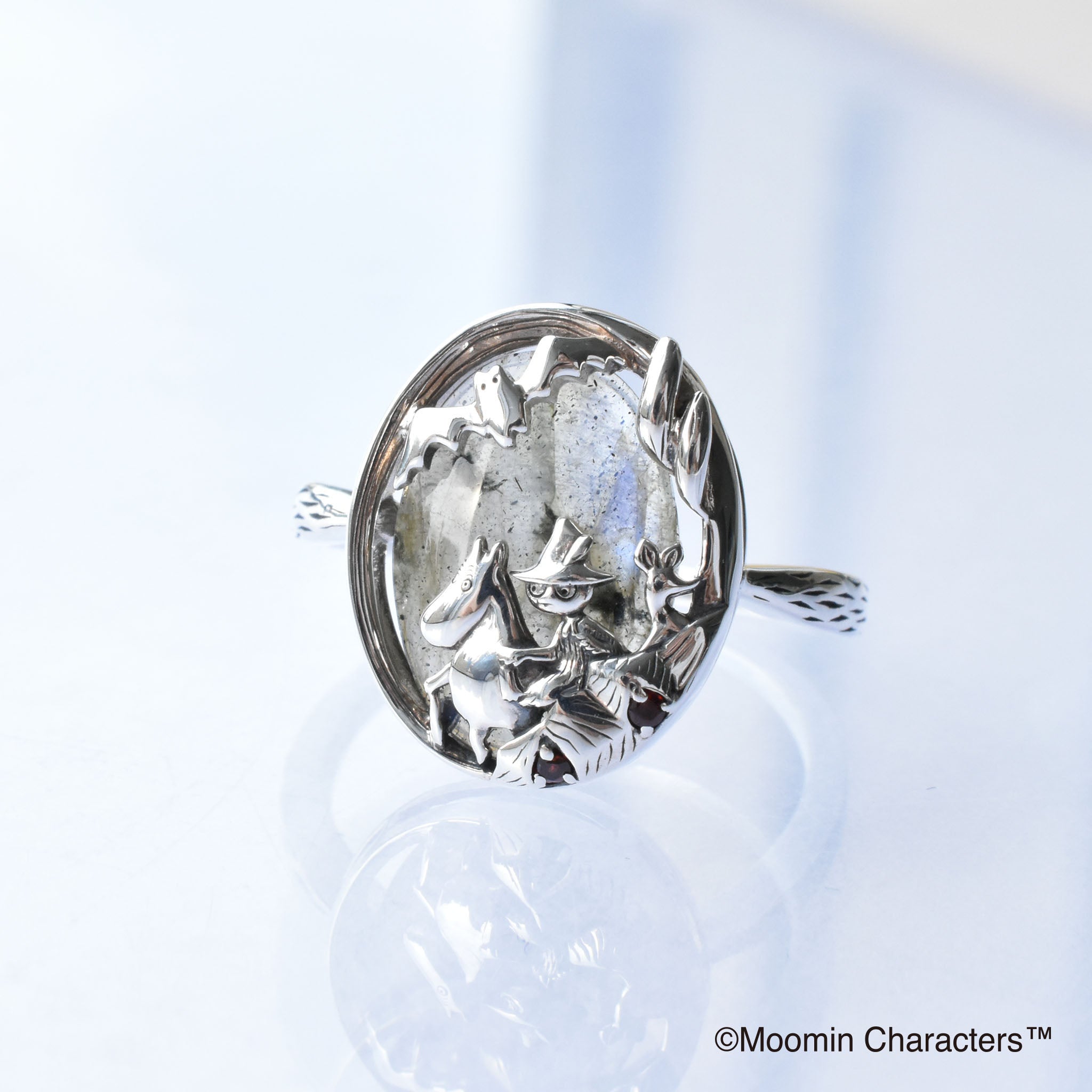 ラブラドライト/ガーネット シルバーリング(MOOMIN(ムーミン))《25V03601》