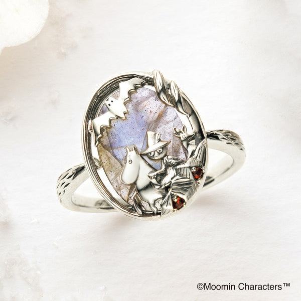 ラブラドライト/ガーネット シルバーリング(MOOMIN(ムーミン