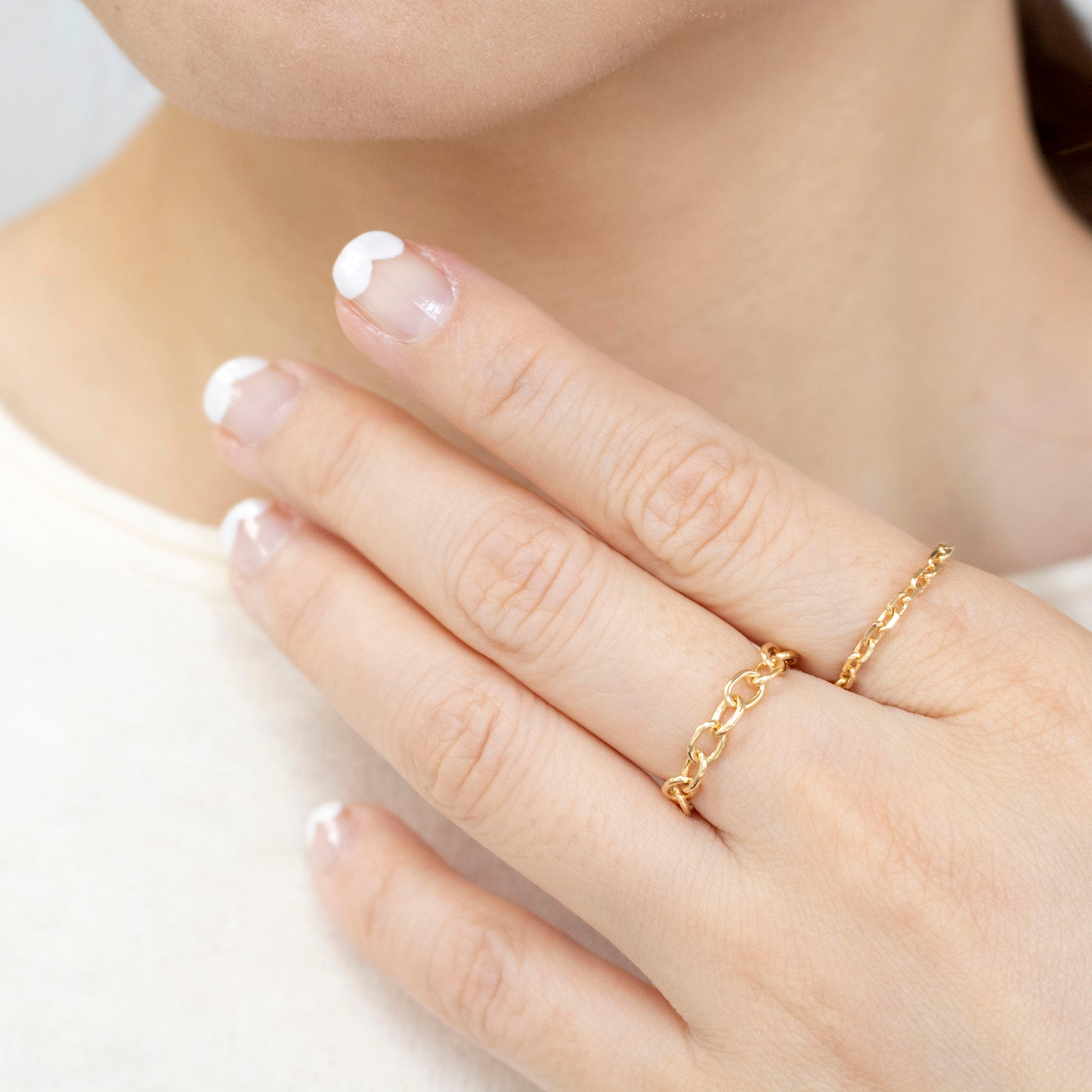 K18リング(チェーンモチーフ)《25V03605》