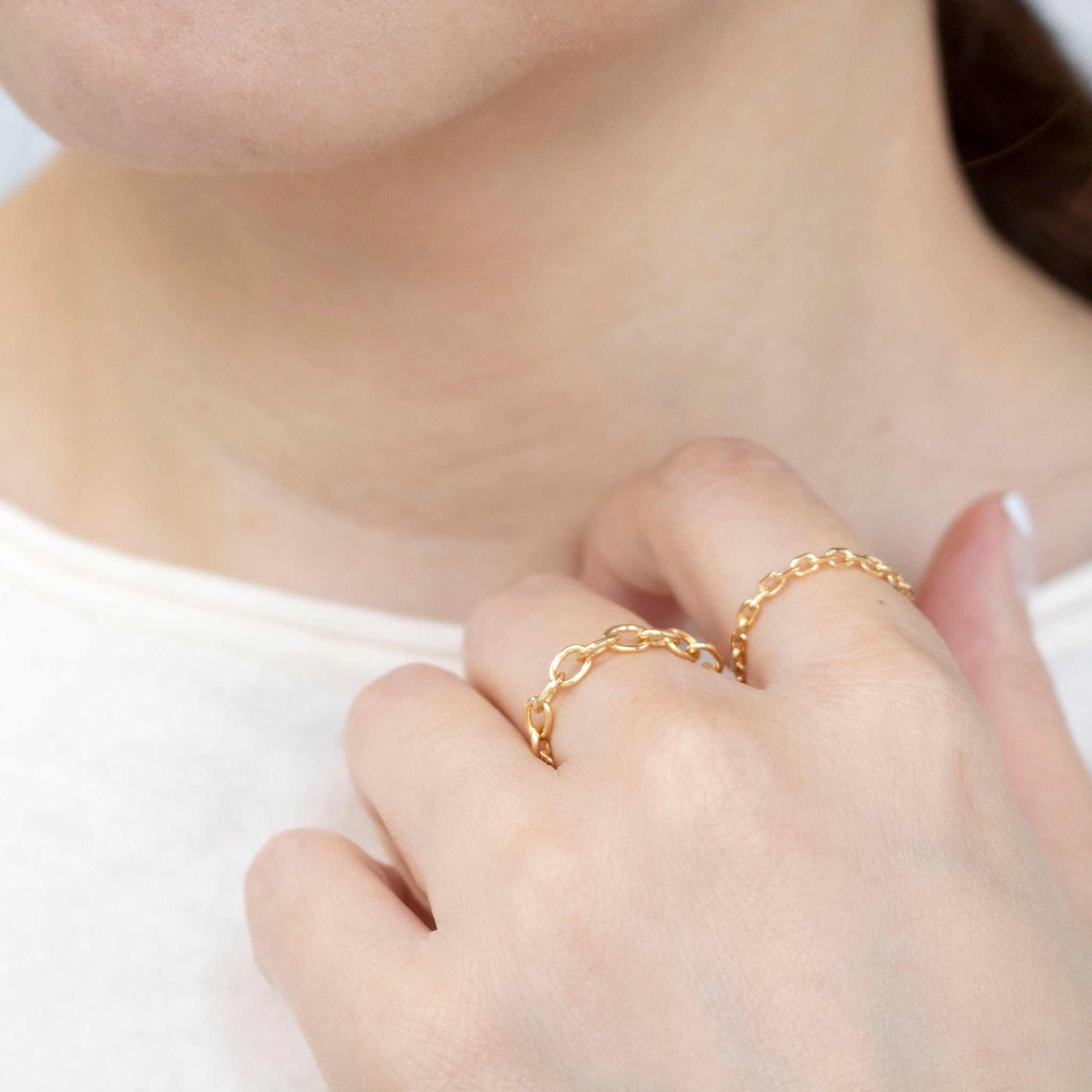 K18リング(チェーンモチーフ)《25V03605》