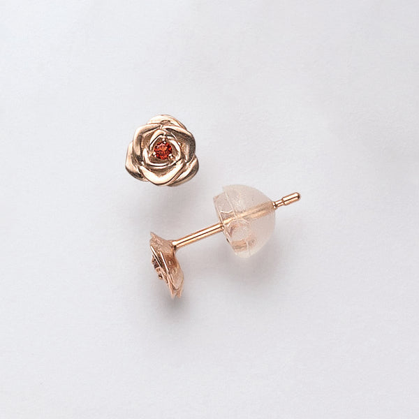 ガーネット K10ピアス(バラモチーフ/1月誕生石)《25V03711》 | 京セラ