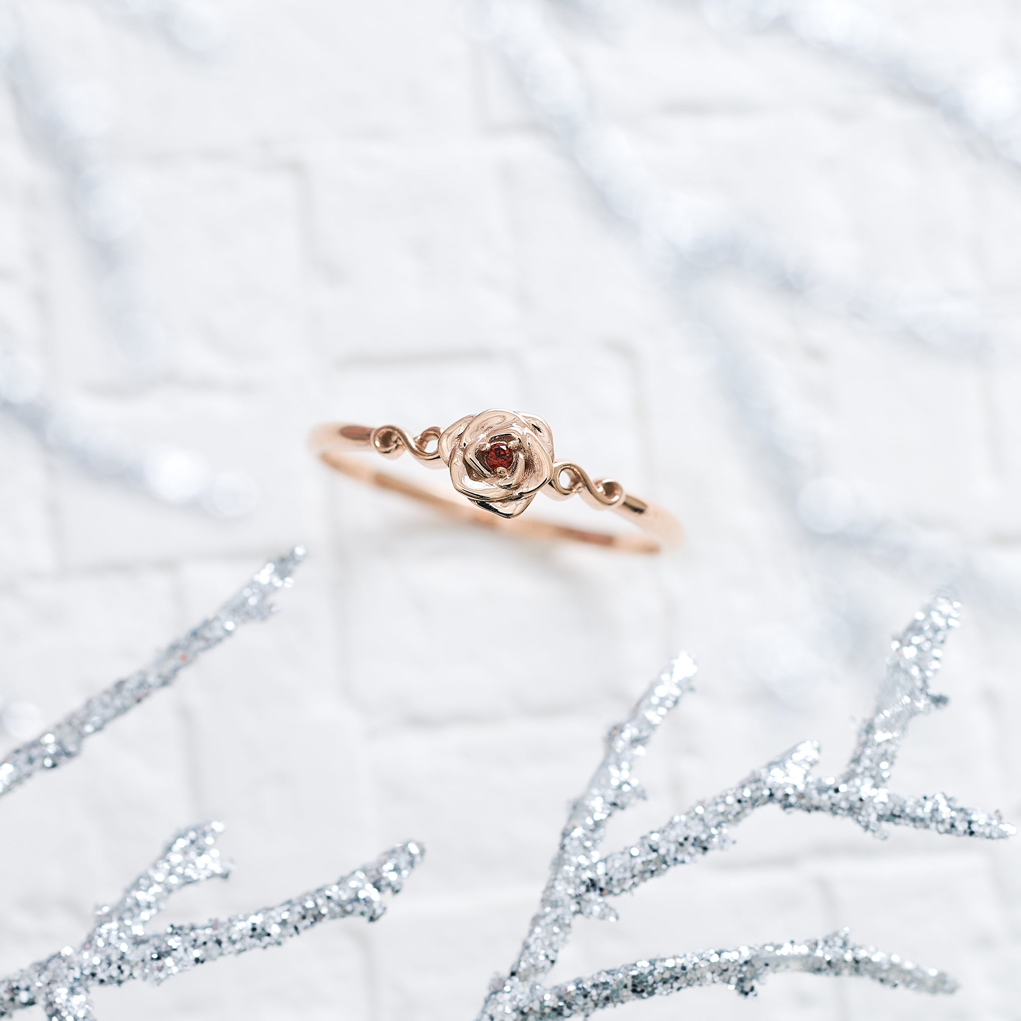 ガーネット K10リング(1月誕生石)《25V03712》